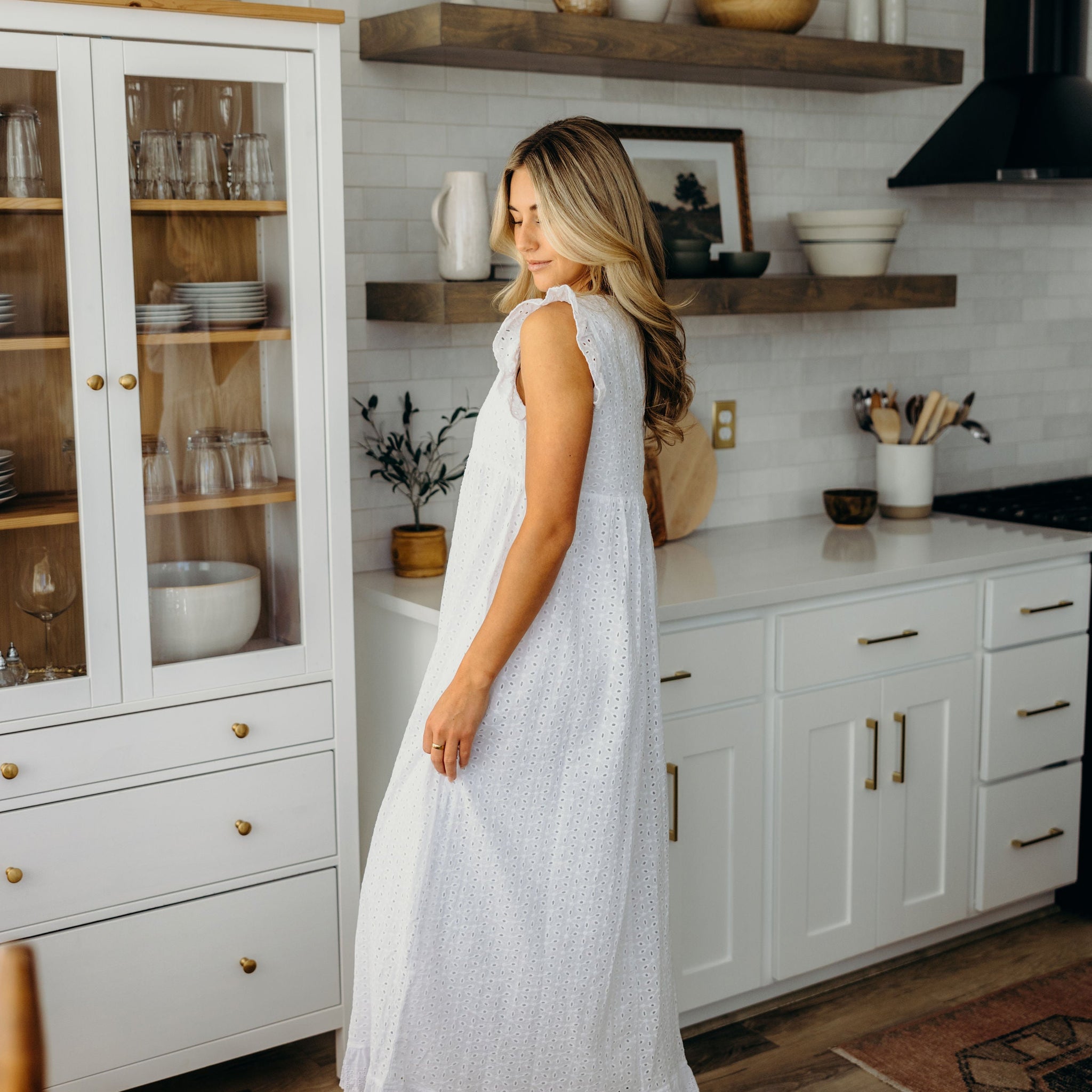 THE DUTTON IN WHITE EYELET FINAL SALE