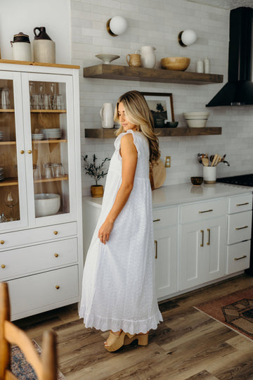 THE DUTTON IN WHITE EYELET FINAL SALE