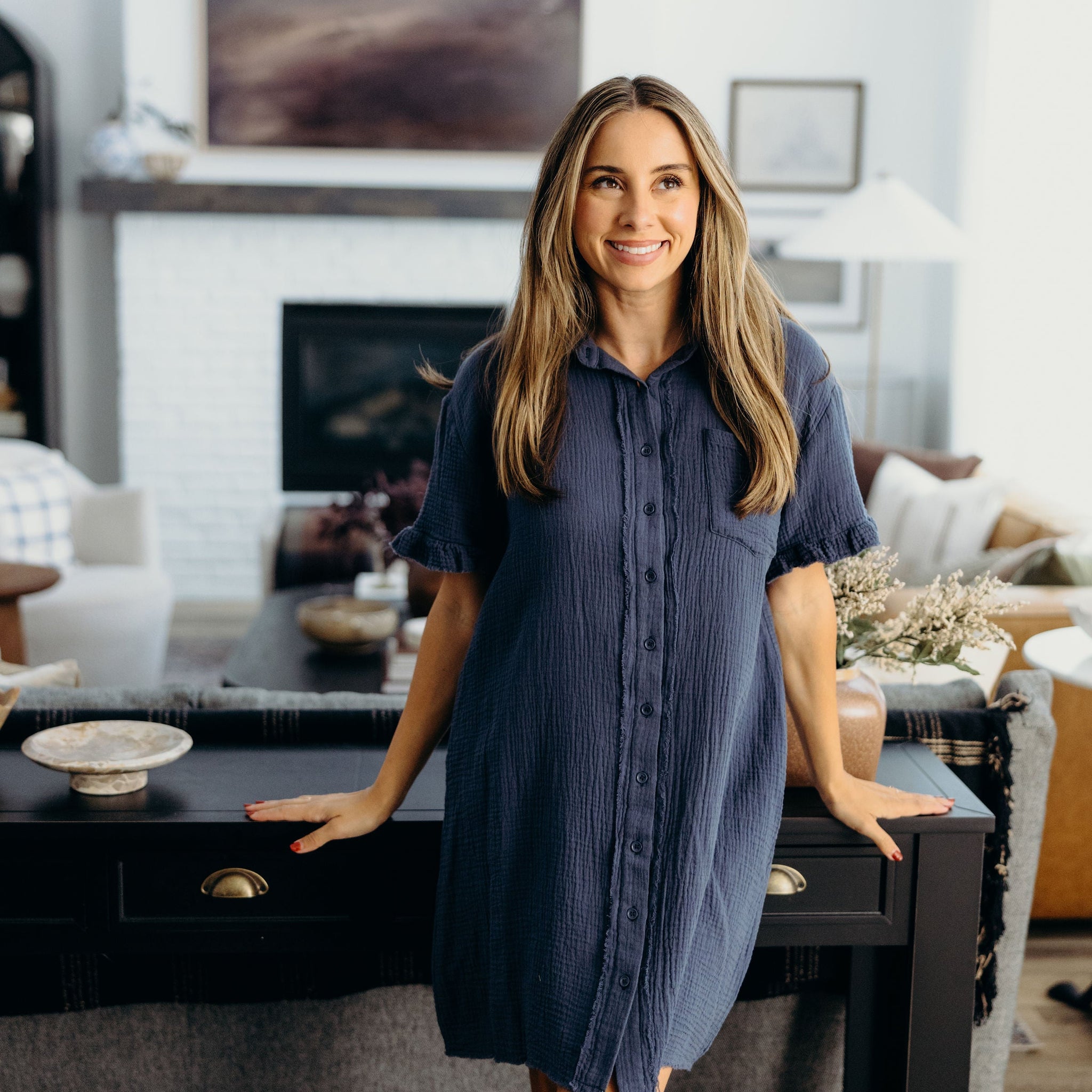 THE MICHA IN SOFT NAVY FINAL SALE