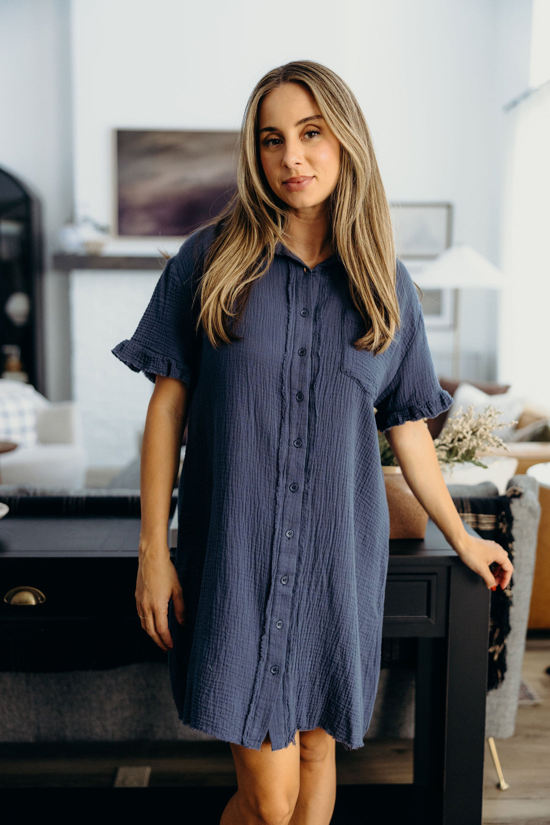 THE MICHA IN SOFT NAVY FINAL SALE