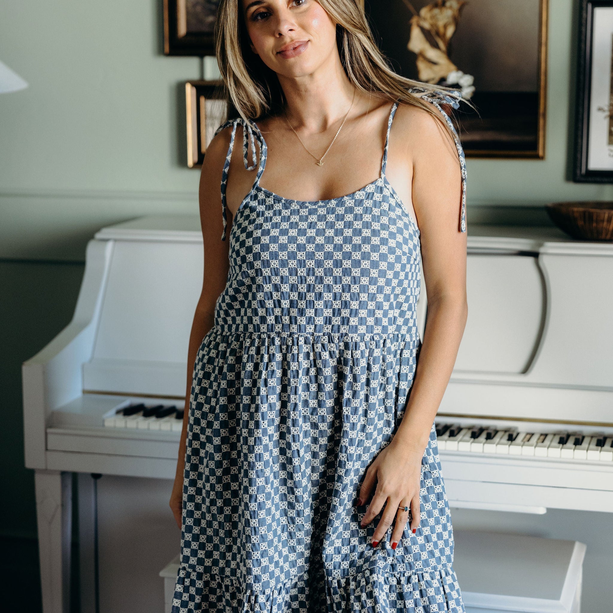 THE LEON IN DENIM CHECKERED