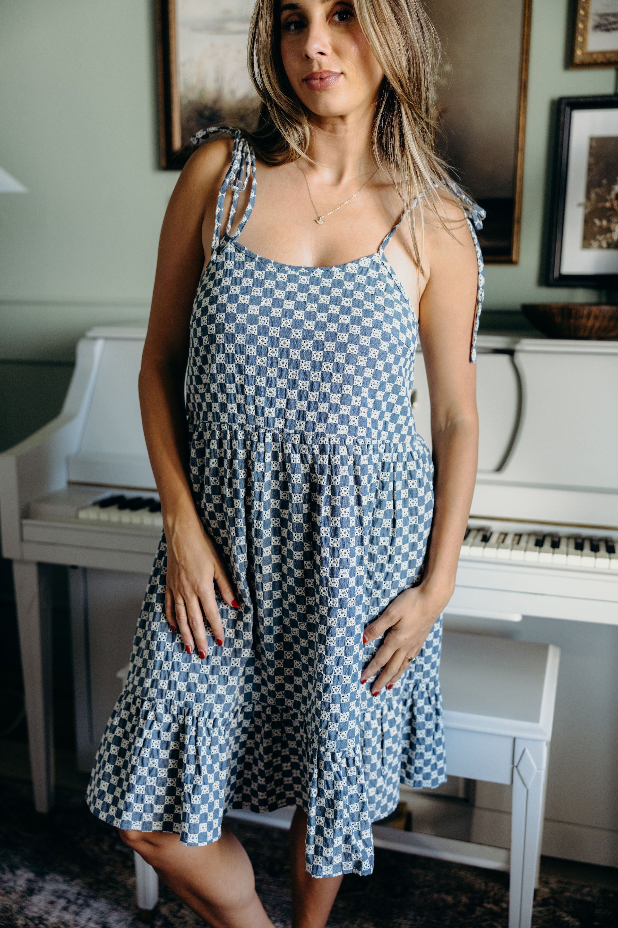 THE LEON IN DENIM CHECKERED