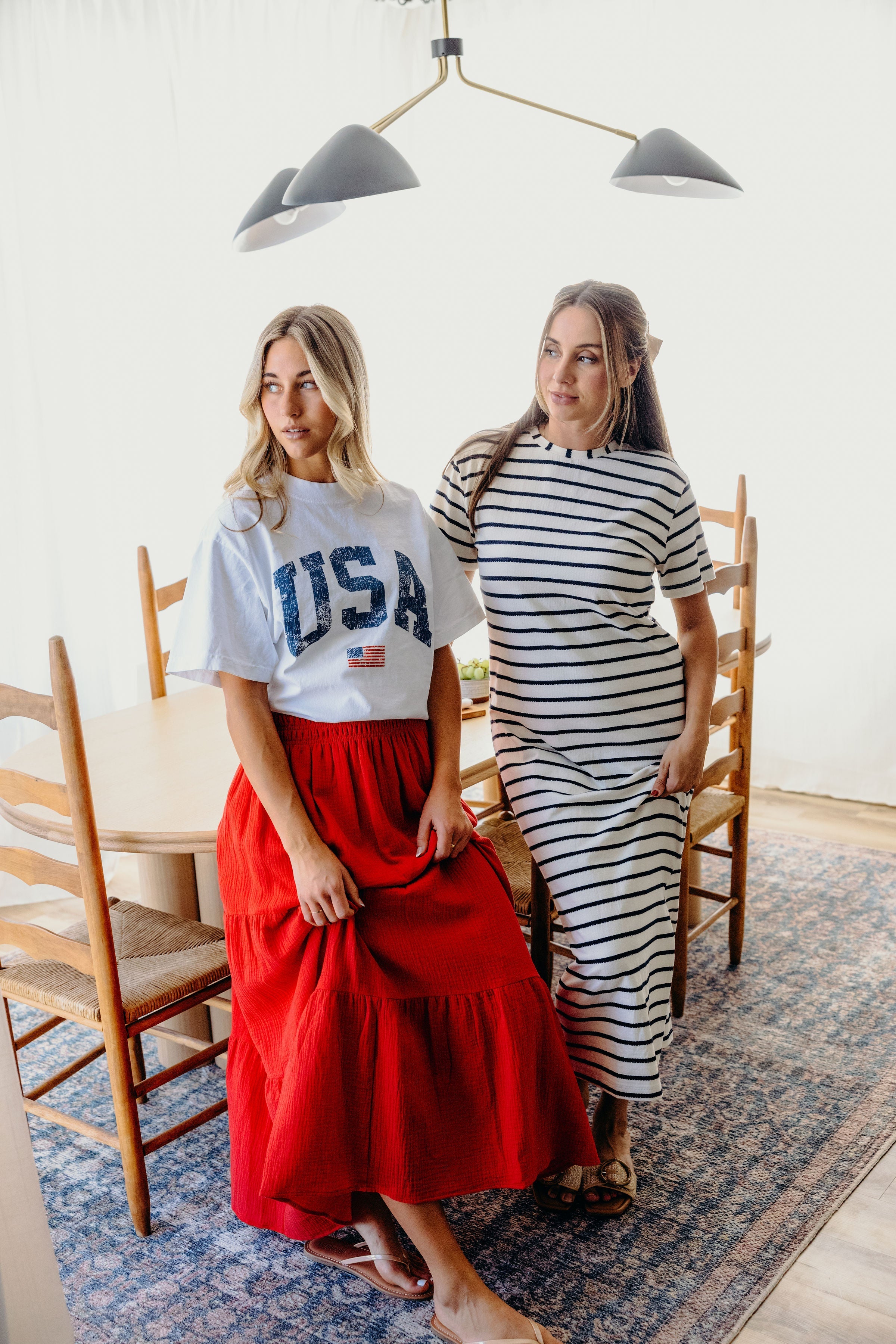 GAUZE MAXI SKIRT IN JULY RED FINAL SALE