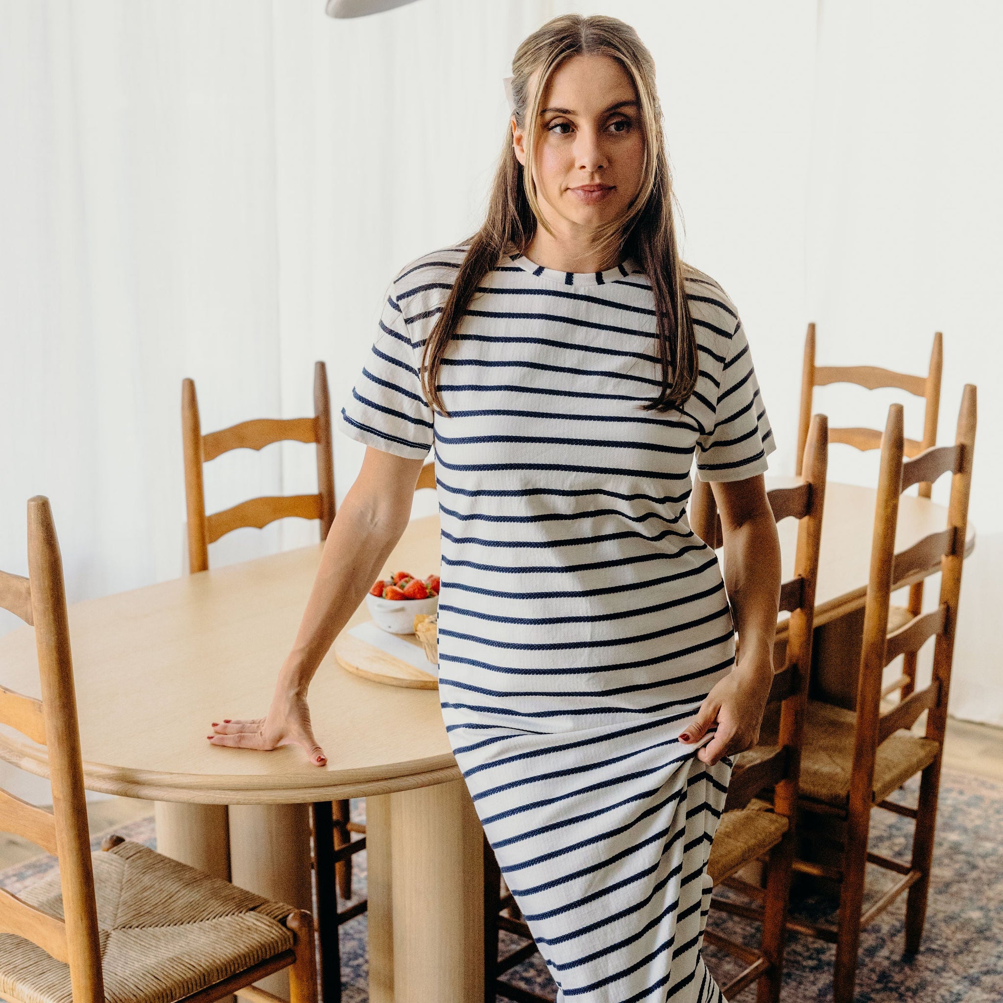 THE JETT IN NAVY STRIPED FINAL SALE