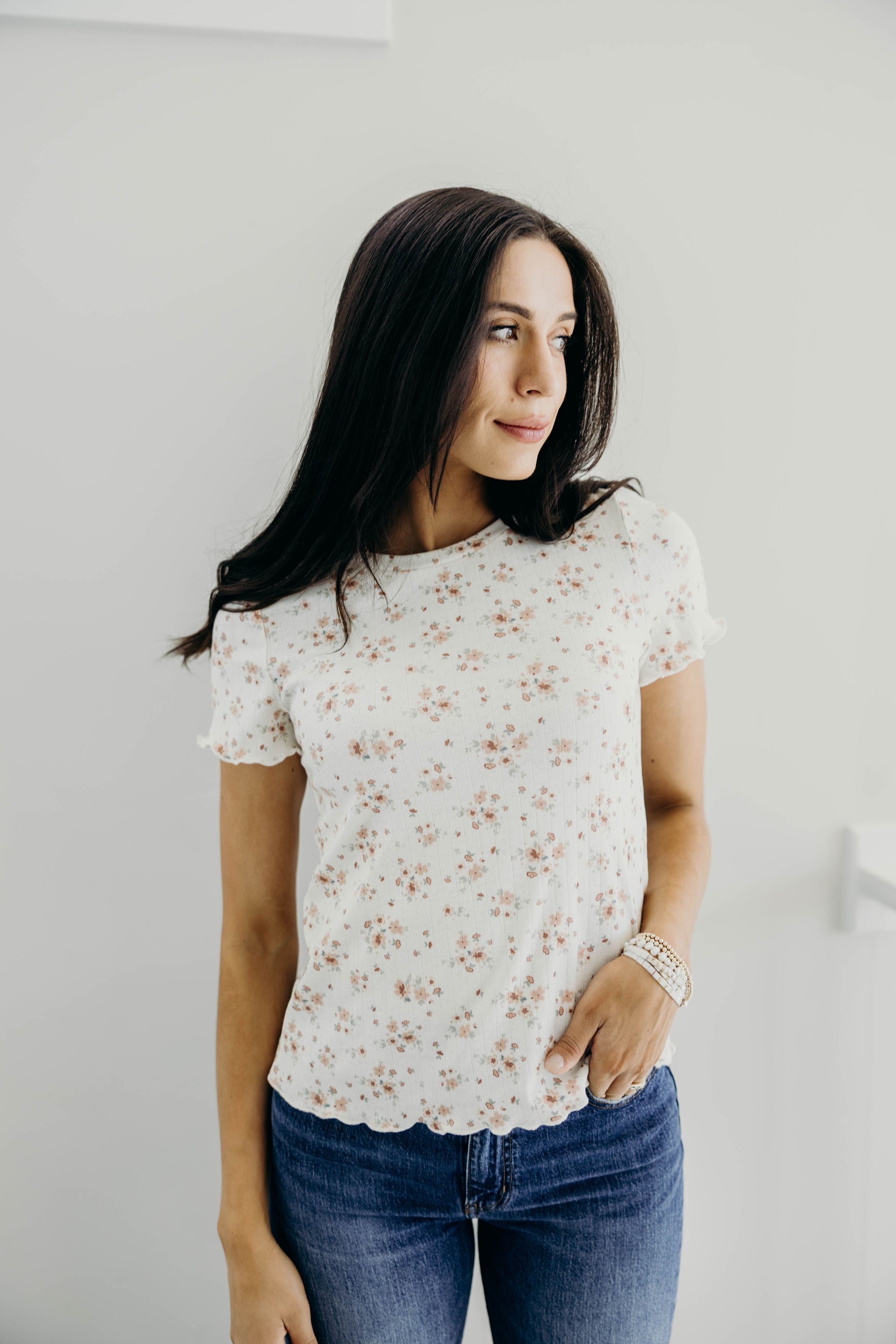 LETTUCE EDGE TEE IN WILD SAFFRON FINAL SALE