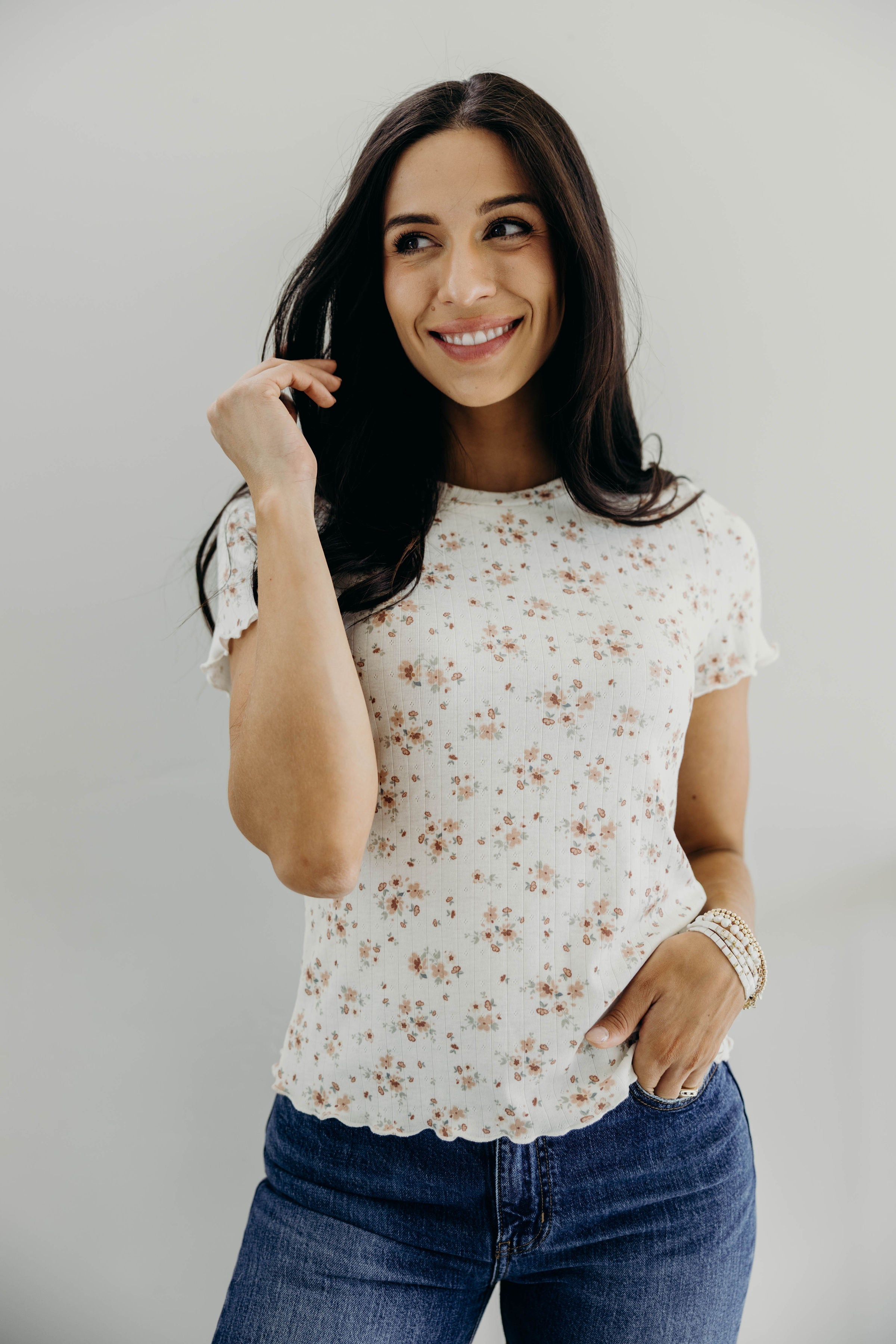 LETTUCE EDGE TEE IN WILD SAFFRON FINAL SALE