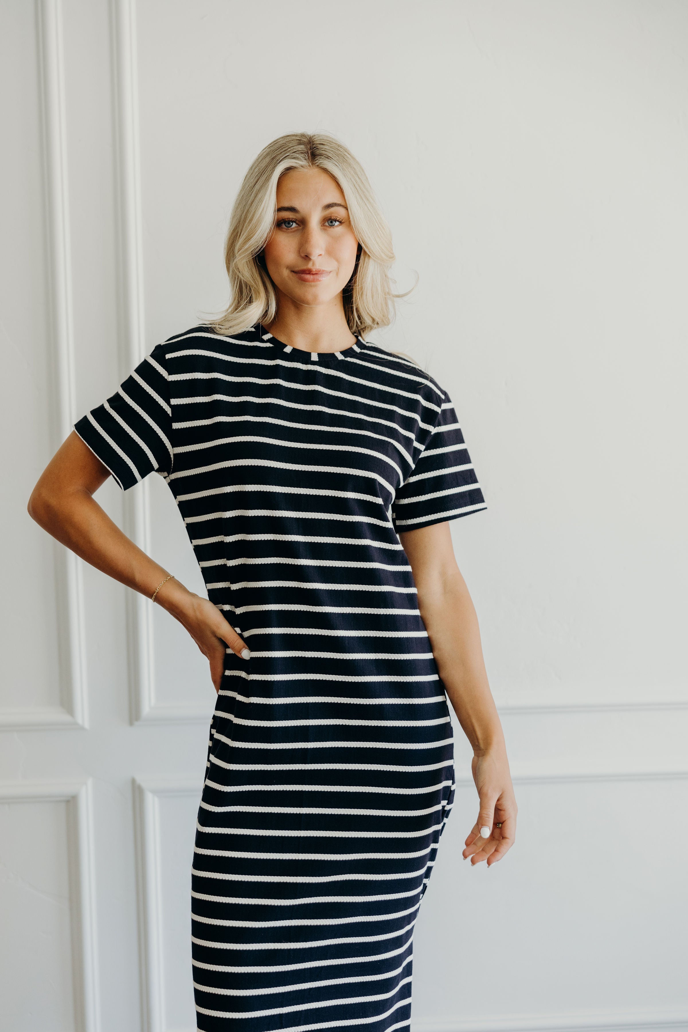 THE JETT IN IVORY STRIPED FINAL SALE