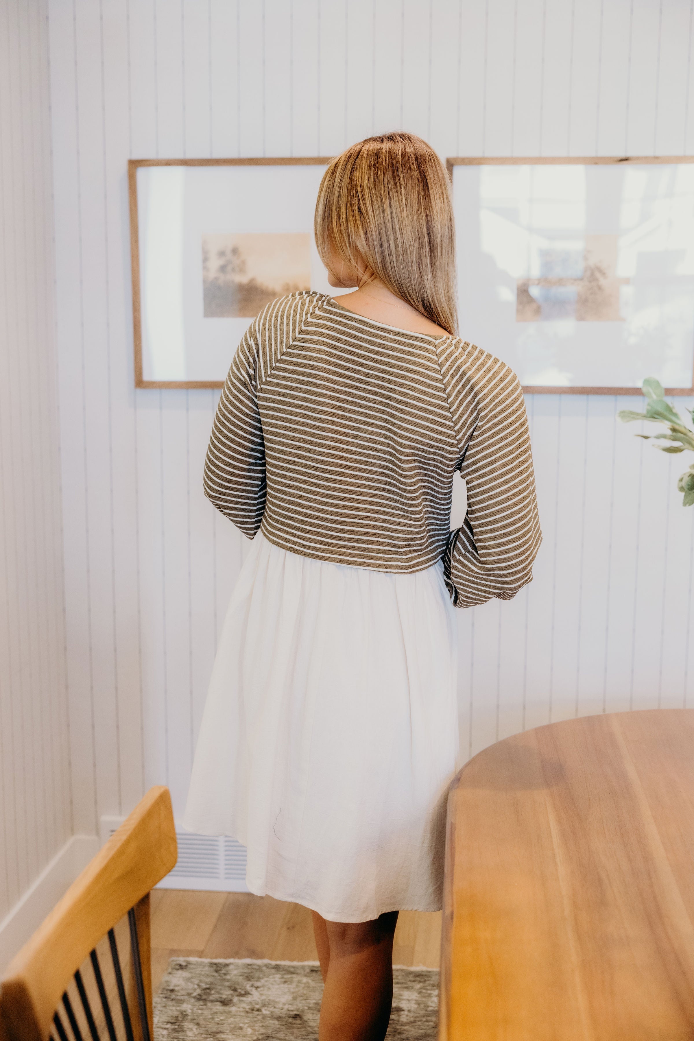 THE DAWN IN OLIVE STRIPED FINAL SALE