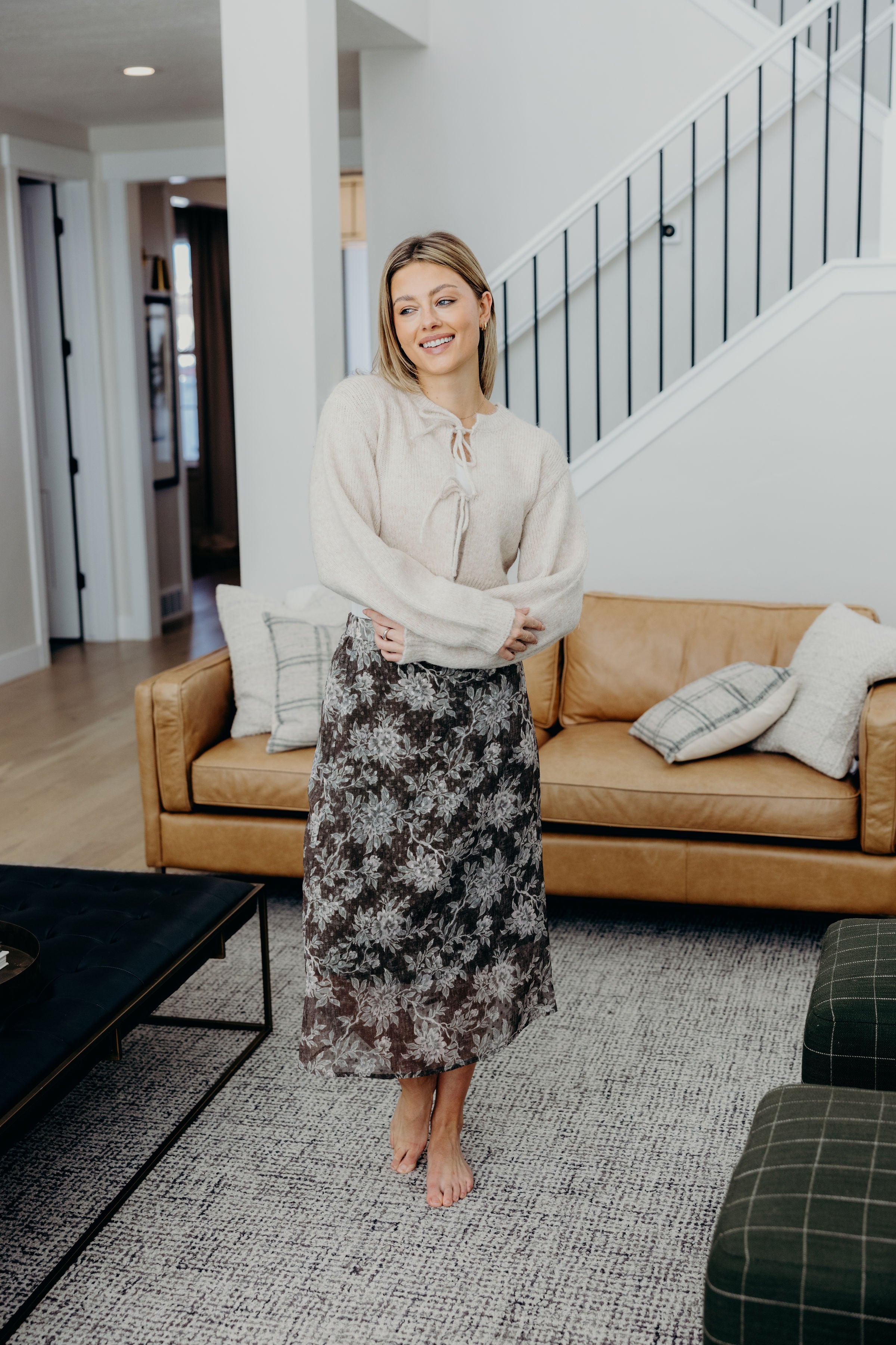 MIDI SKIRT IN BOTANICAL GARDEN FINAL SALE