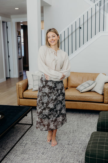 MIDI SKIRT IN BOTANICAL GARDEN FINAL SALE