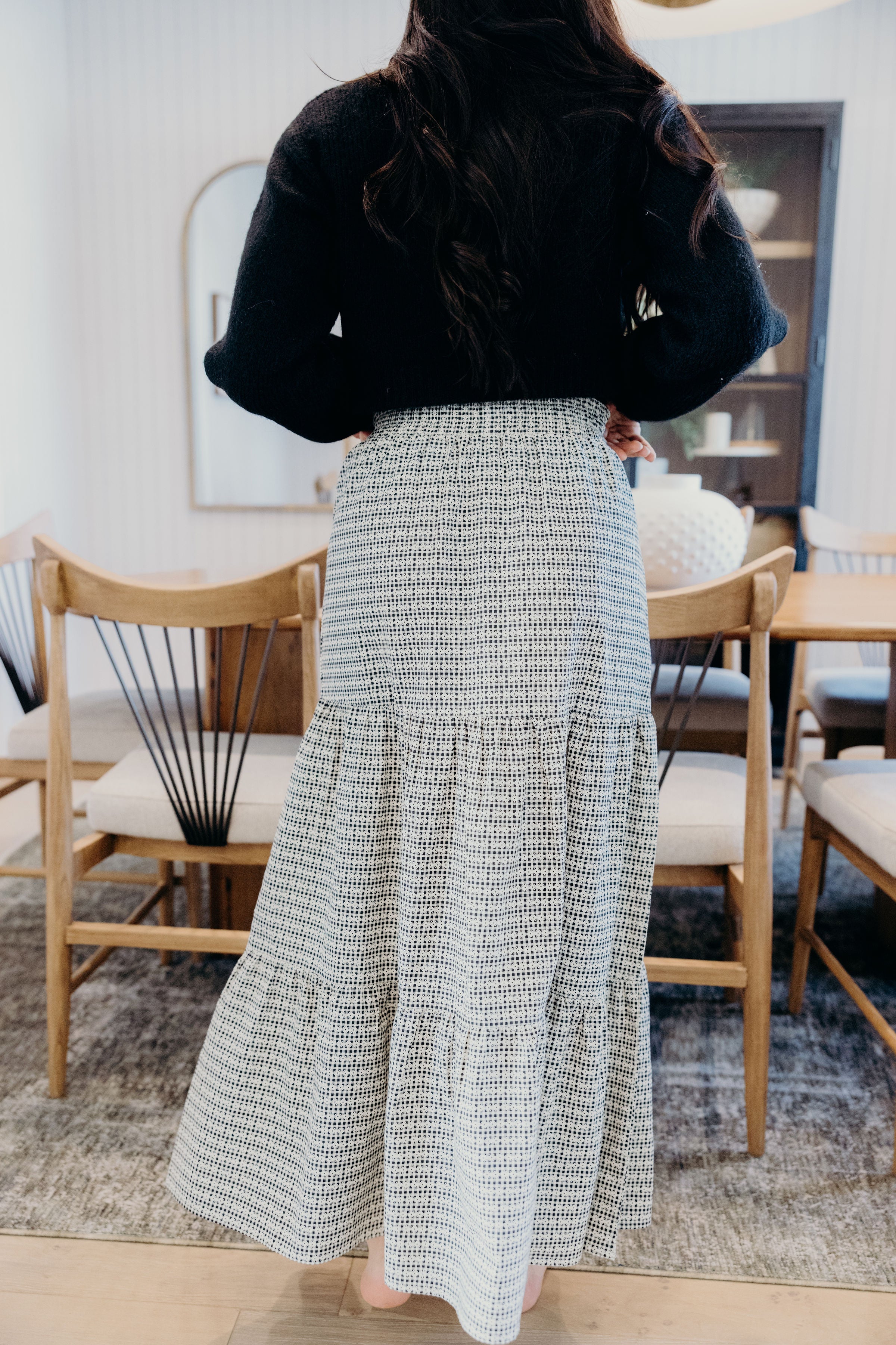 TIERED MAXI SKIRT IN PICNIC FLORALS FINAL SALE