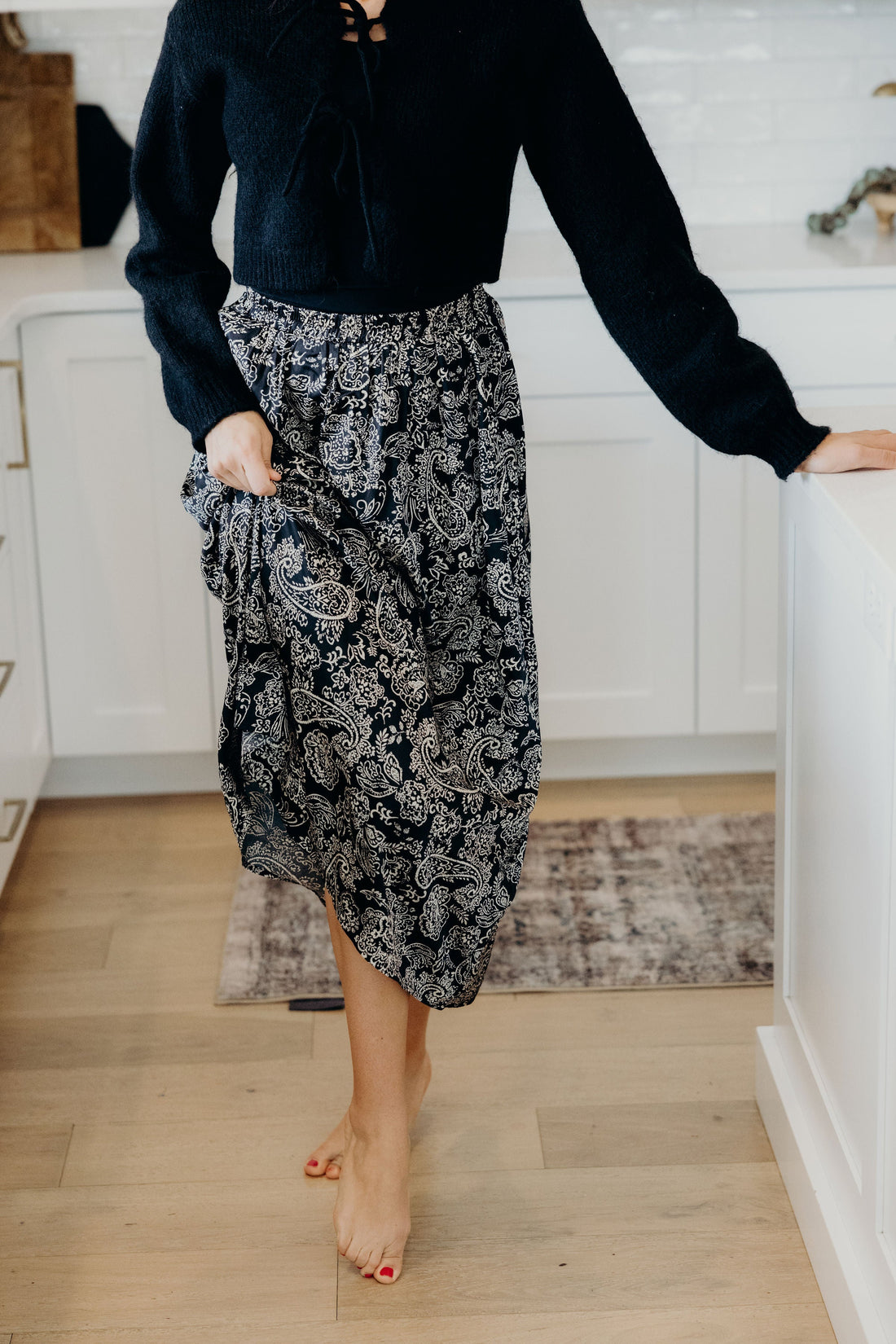MAXI SKIRT IN MIDNIGHT SWIRL FINAL SALE