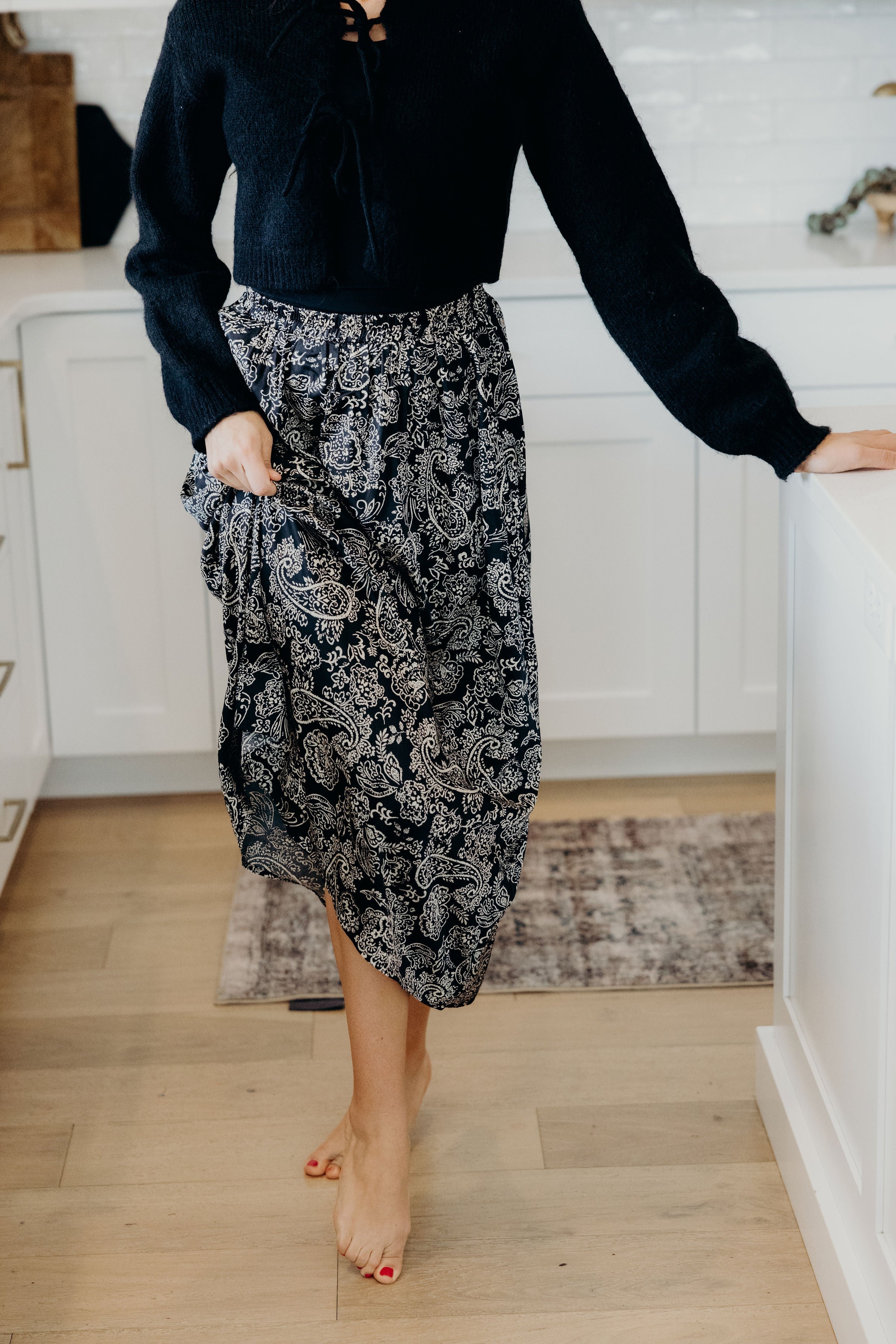 MAXI SKIRT IN MIDNIGHT SWIRL FINAL SALE