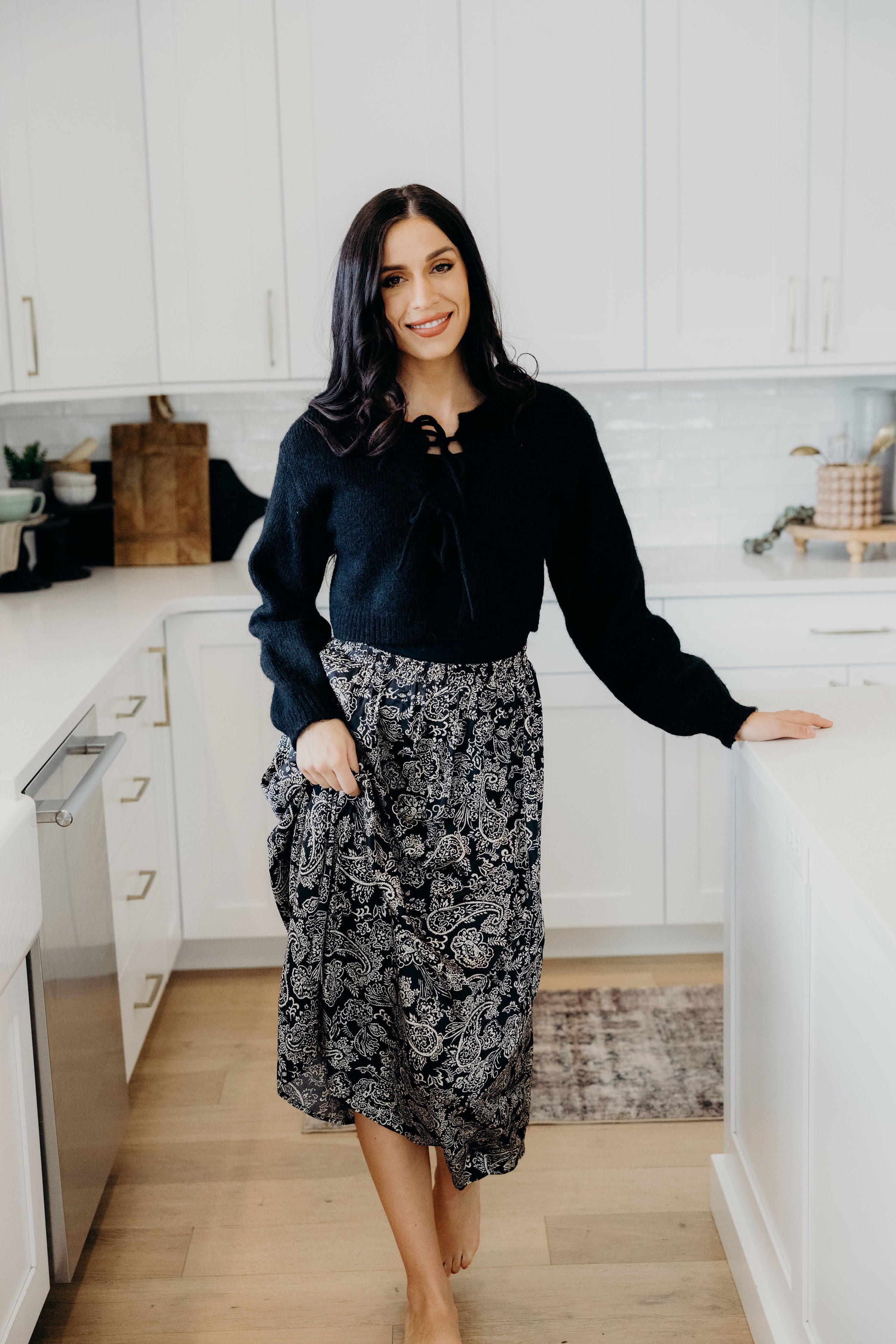 MAXI SKIRT IN MIDNIGHT SWIRL FINAL SALE