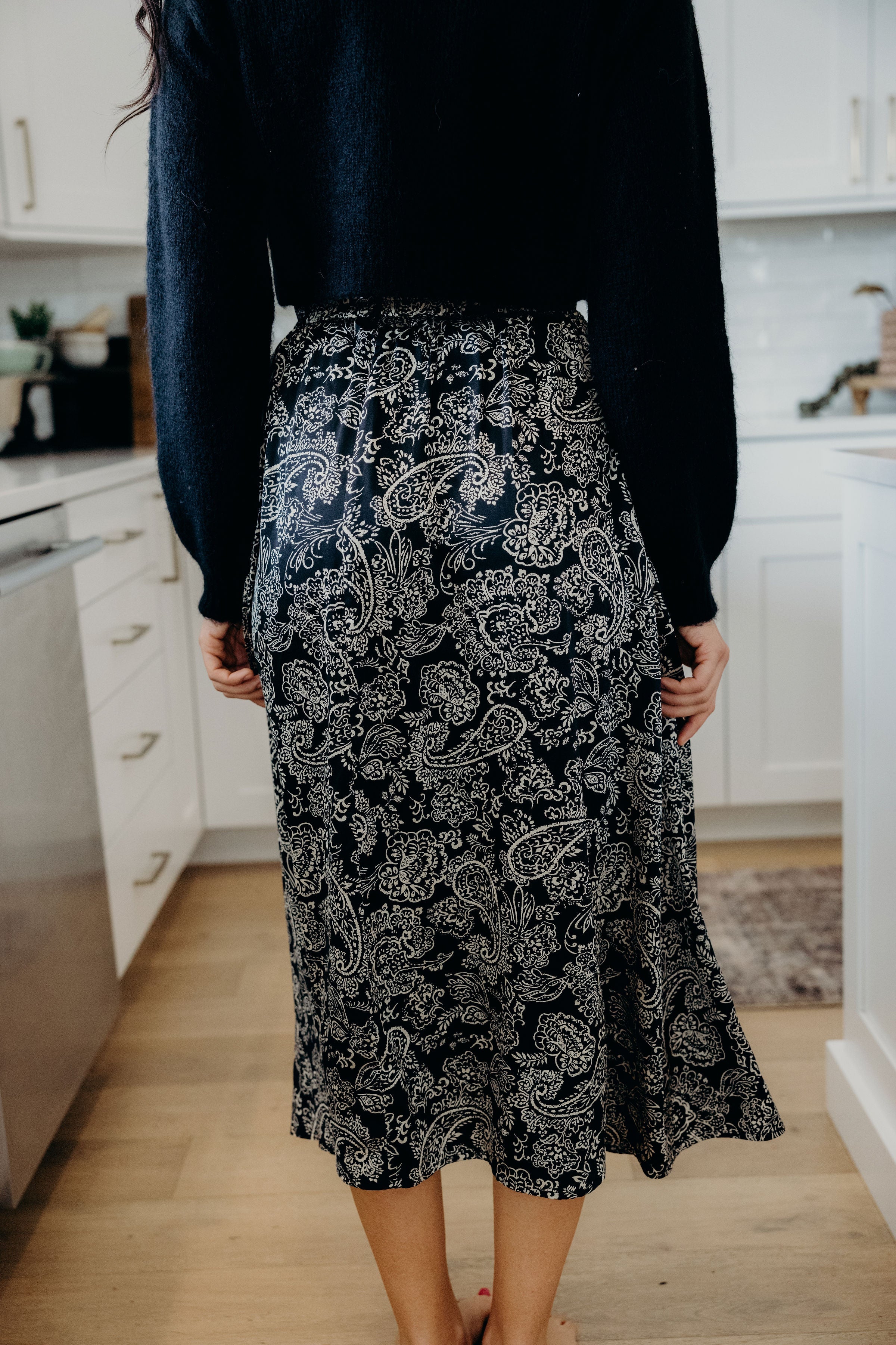 MAXI SKIRT IN MIDNIGHT SWIRL FINAL SALE