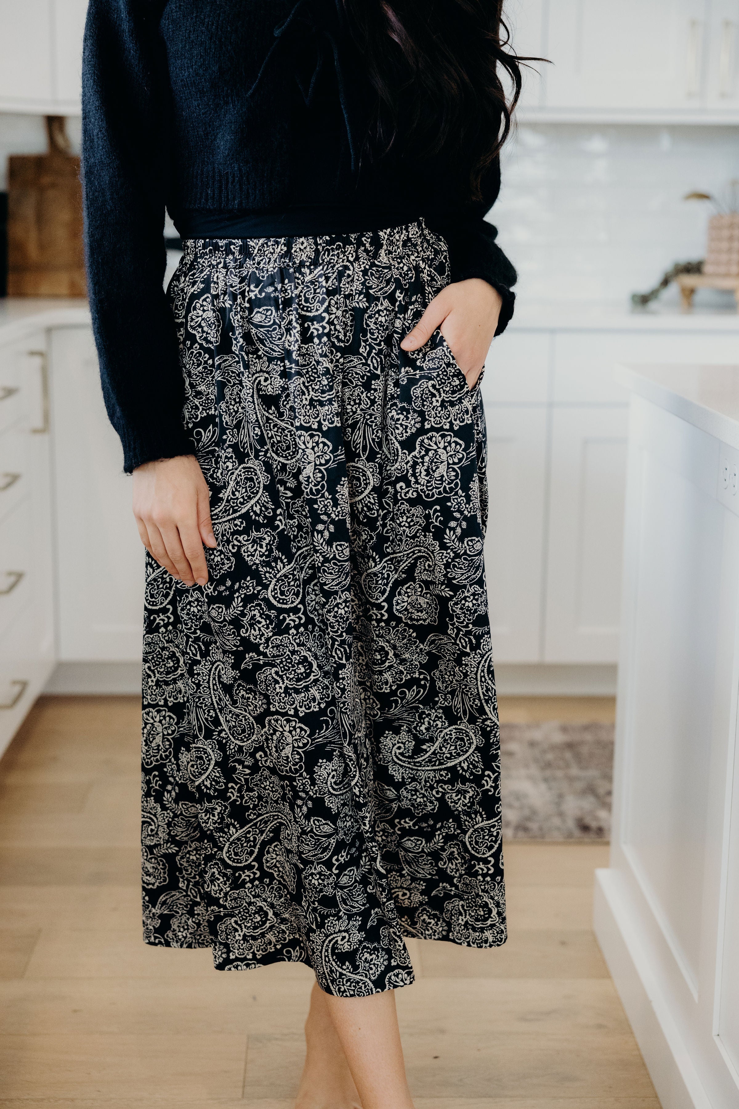 MAXI SKIRT IN MIDNIGHT SWIRL FINAL SALE