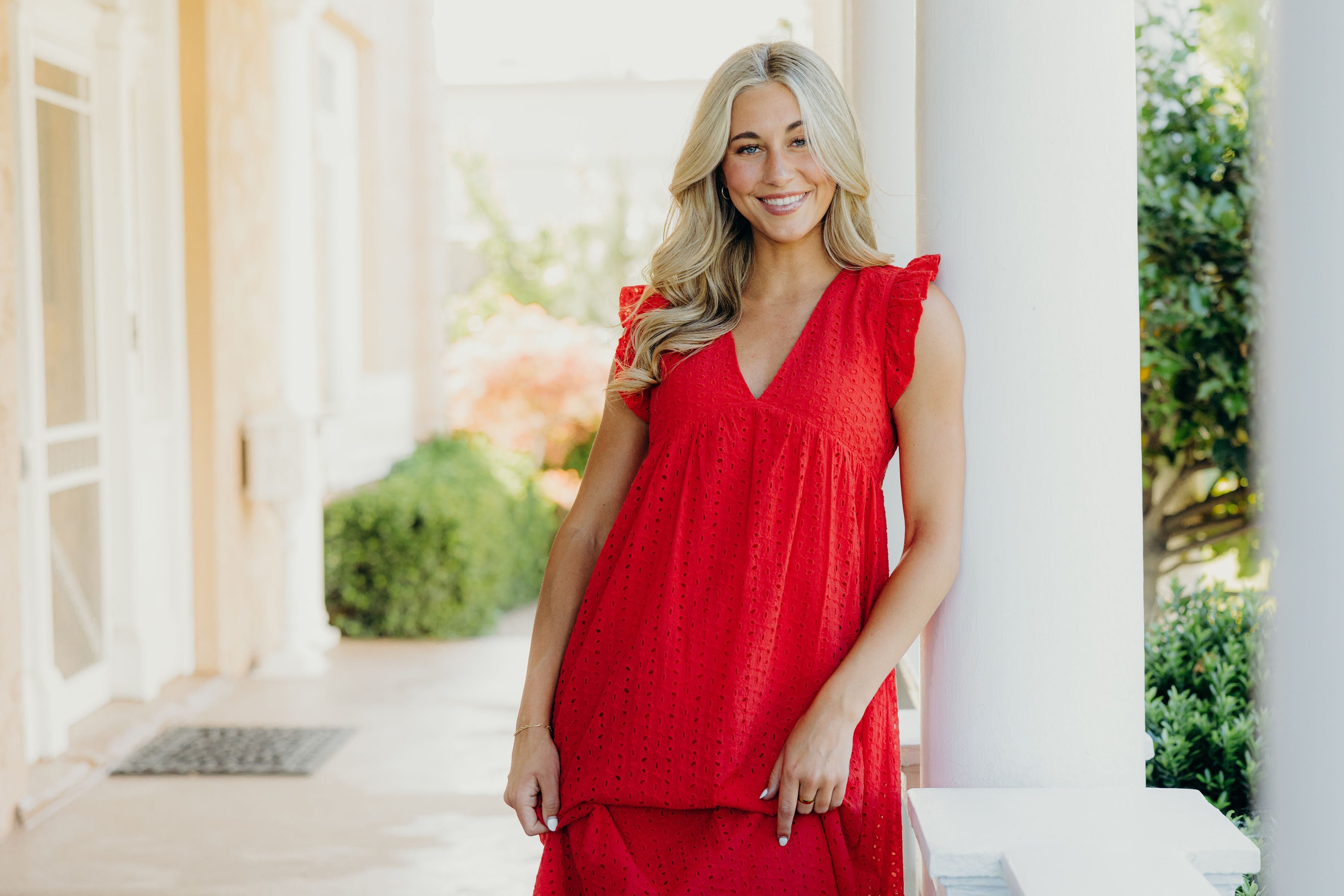 THE DUTTON IN HIBISCUS EYELET FINAL SALE