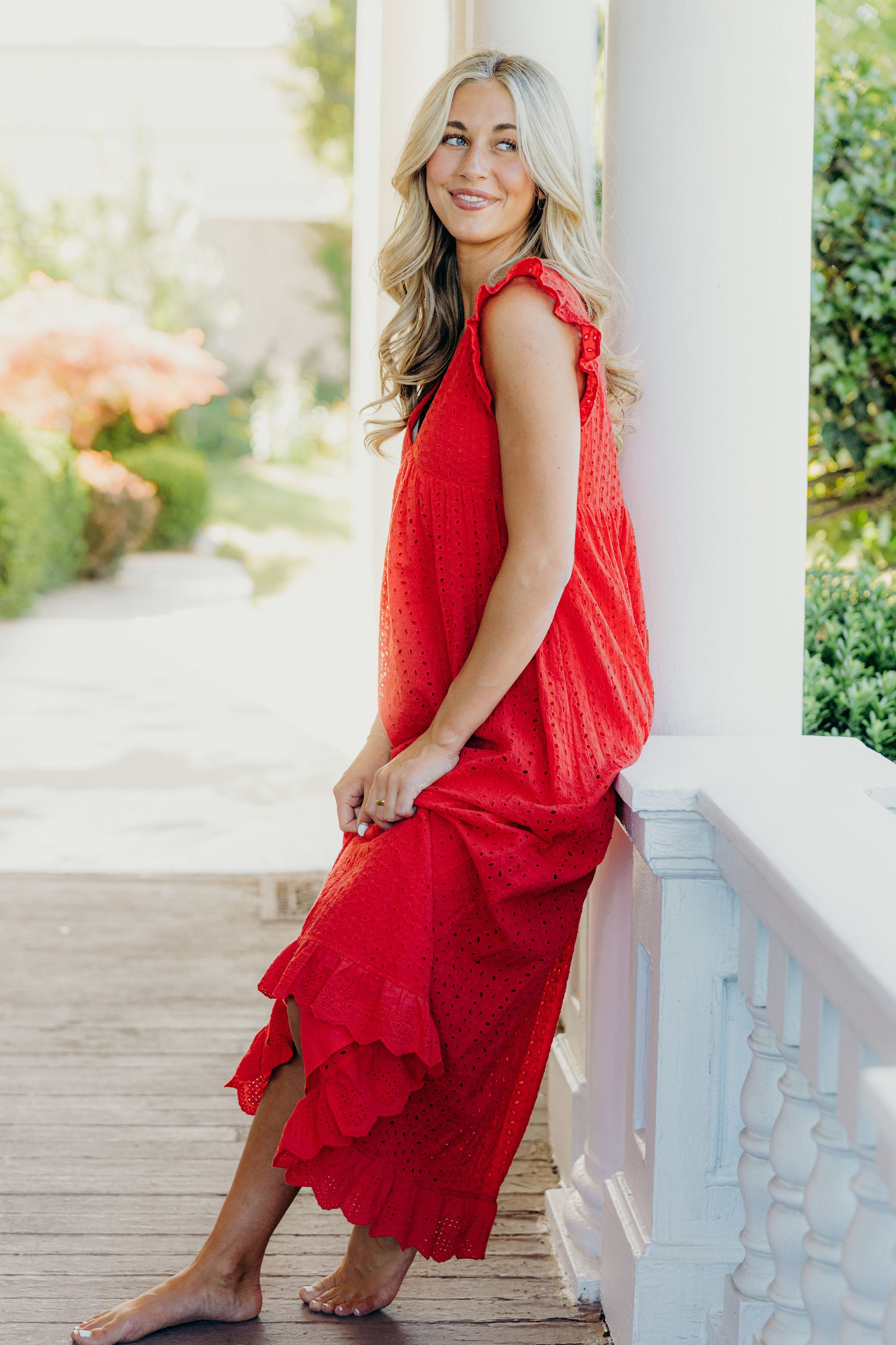 THE DUTTON IN HIBISCUS EYELET FINAL SALE