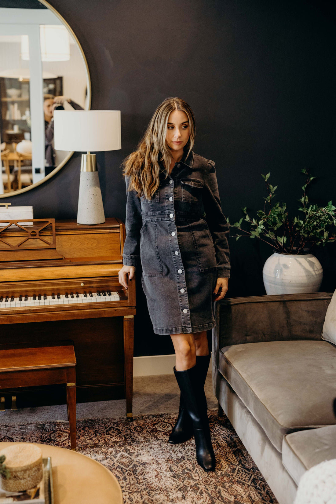 THE MAE IN VINTAGE BLACK WASH