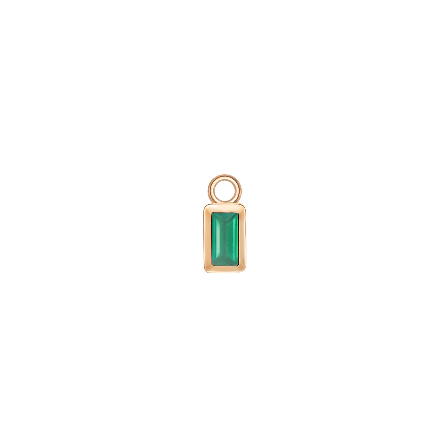 Baguette Bezel Charm - Colored Gemstone