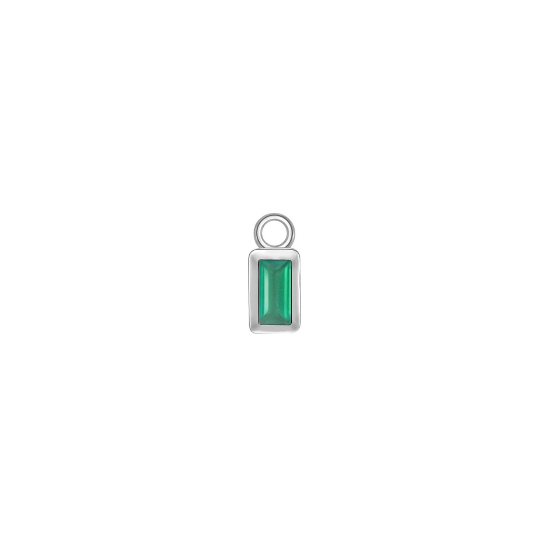 Baguette Bezel Charm - Colored Gemstone