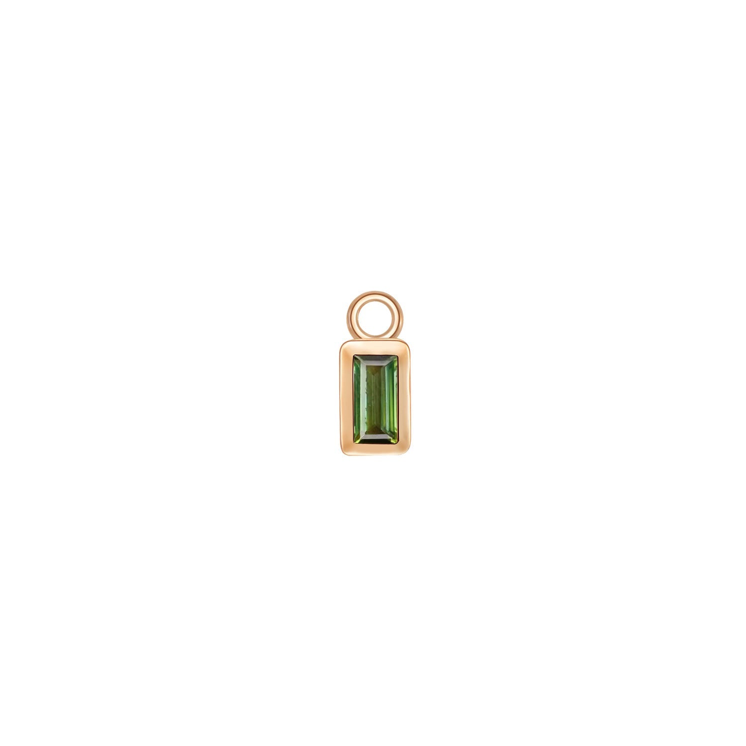 Baguette Bezel Charm - Colored Gemstone