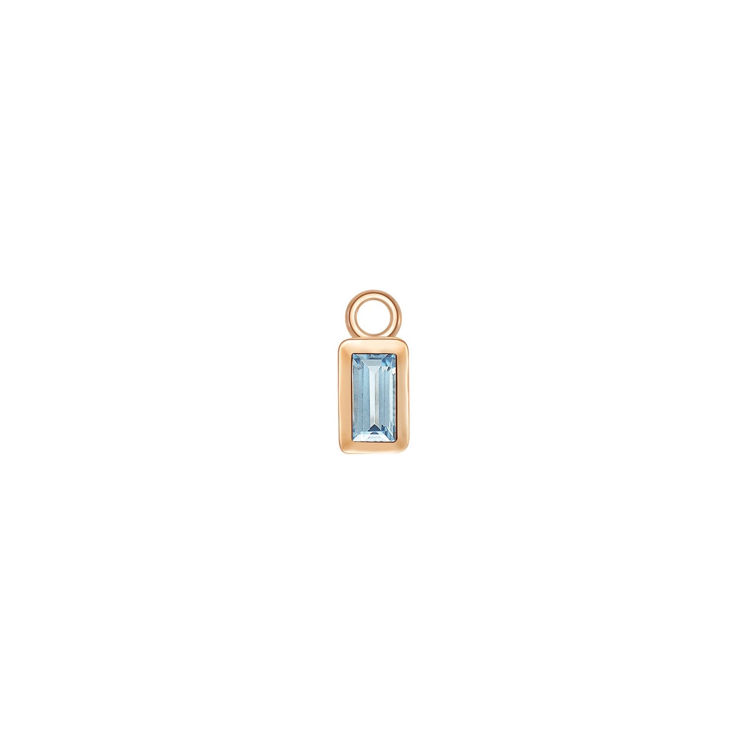 Baguette Bezel Charm - Colored Gemstone