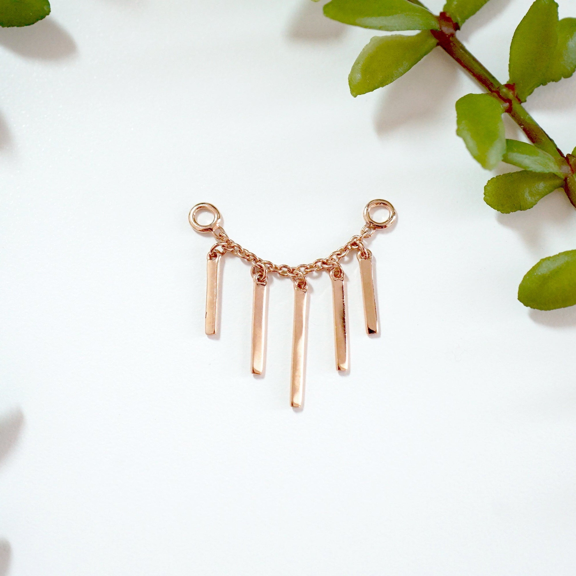 Chain with Dripping Gold Bars