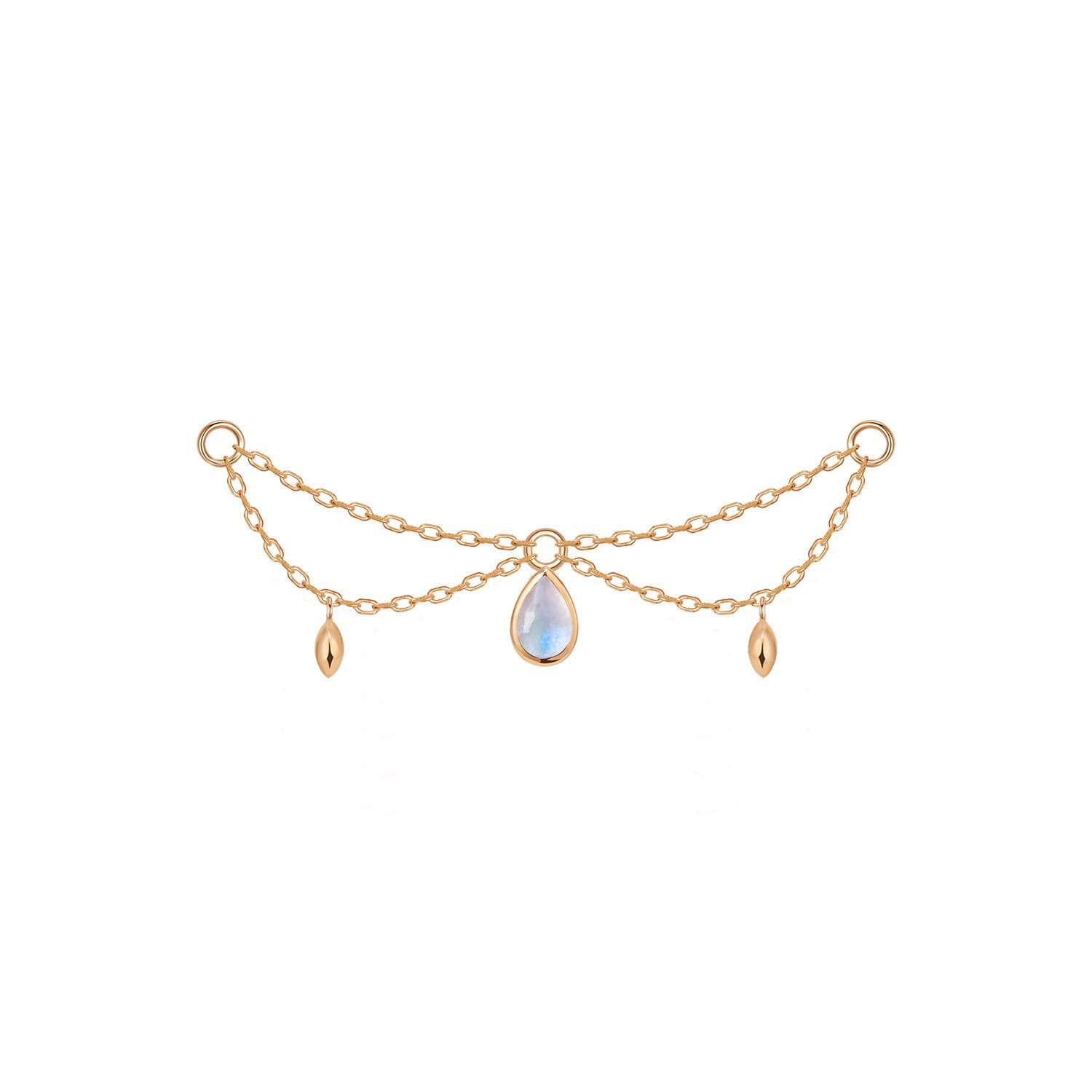 Belle Chain - Pear Cabochon Gemstone