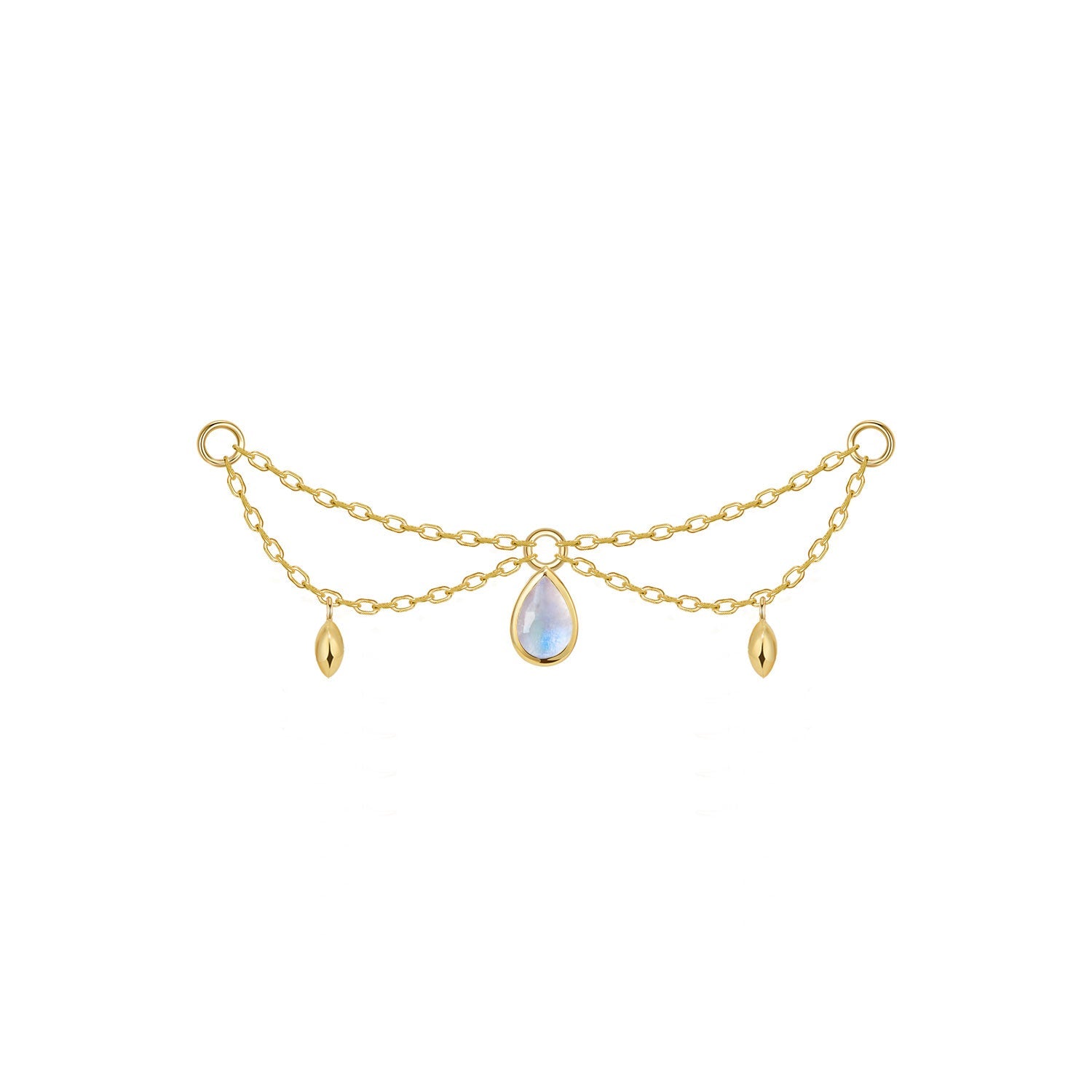 Belle Chain - Pear Cabochon Gemstone