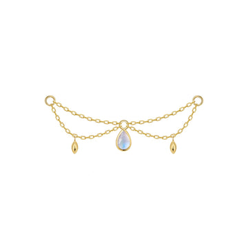 Belle Chain - Pear Cabochon Gemstone