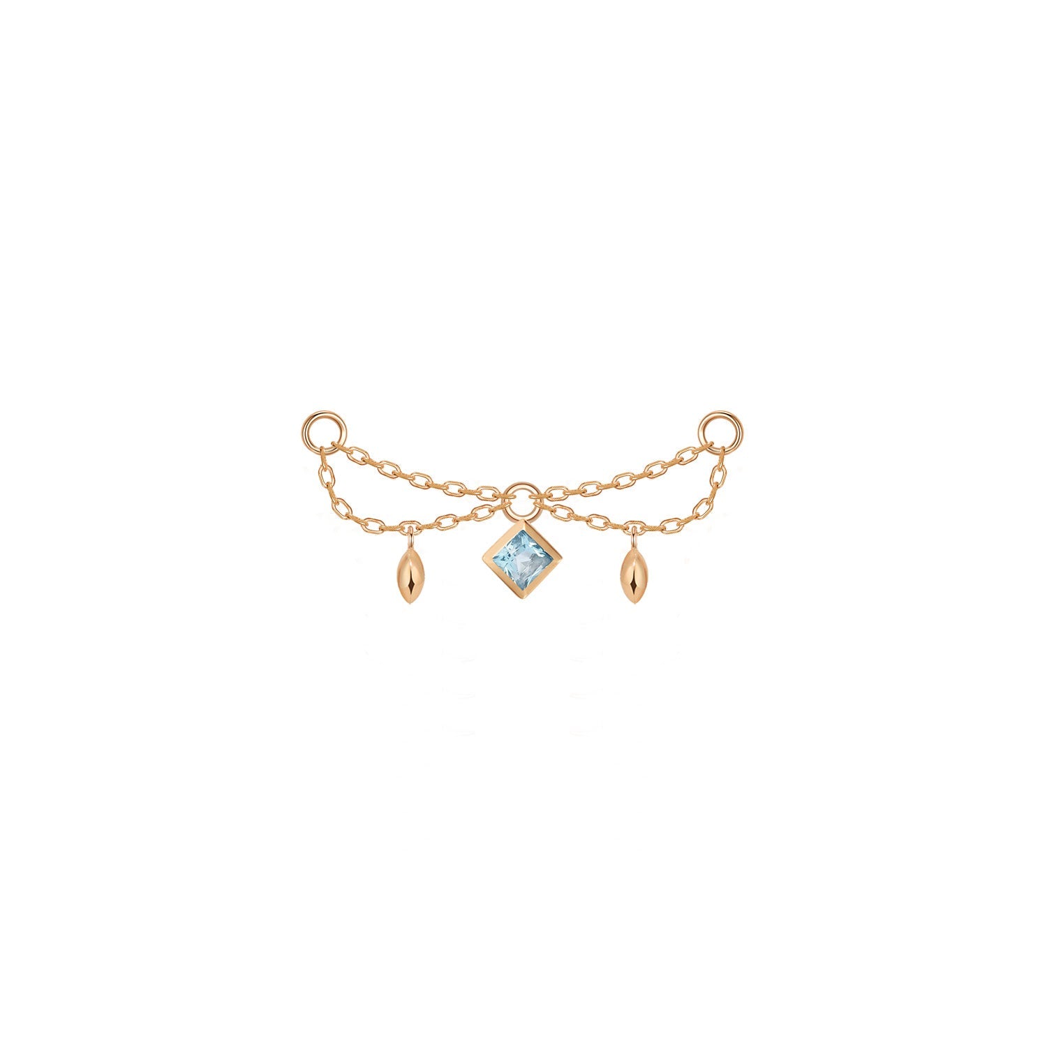 Belle Chain - Princess Cut Gemstone