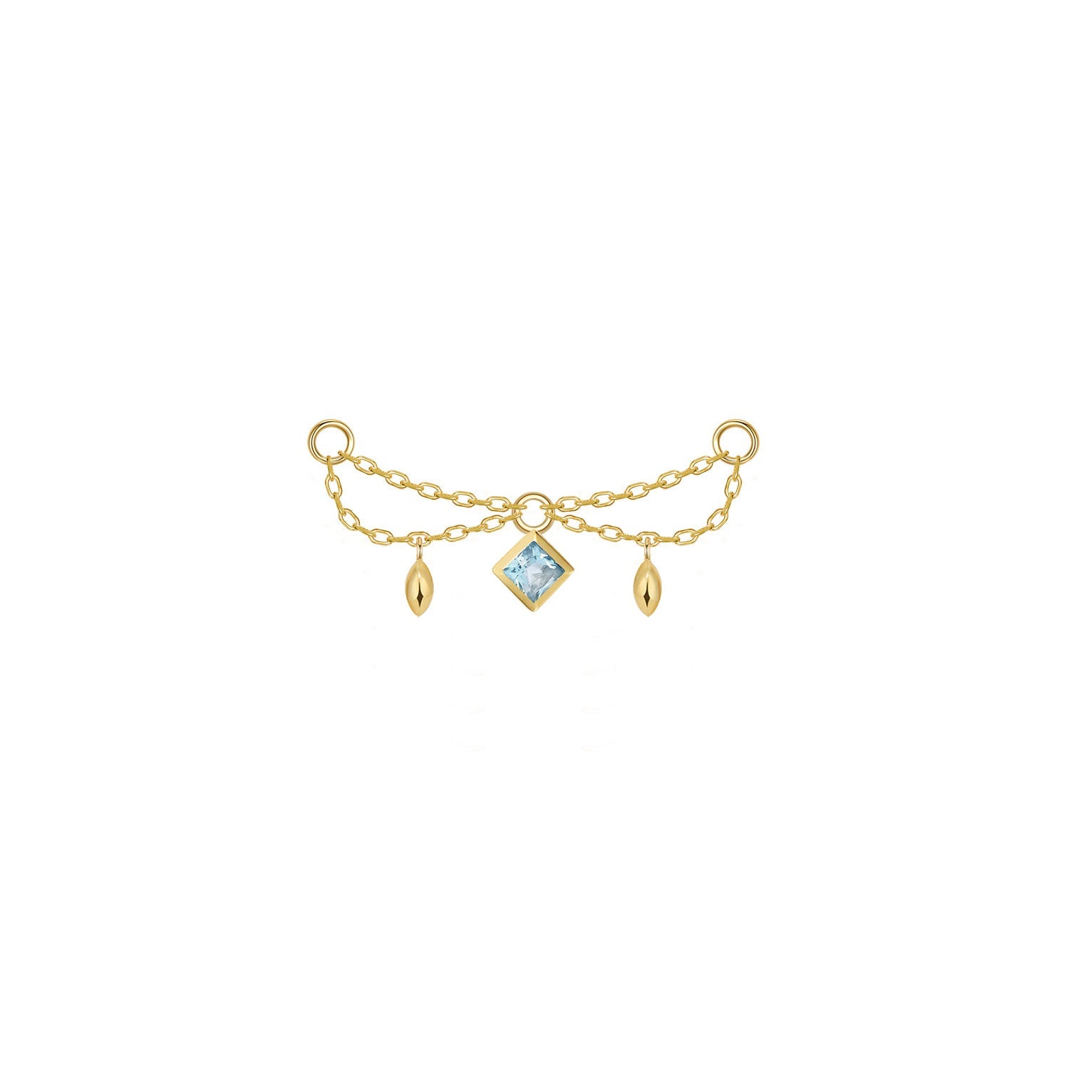 Belle Chain - Princess Cut Gemstone