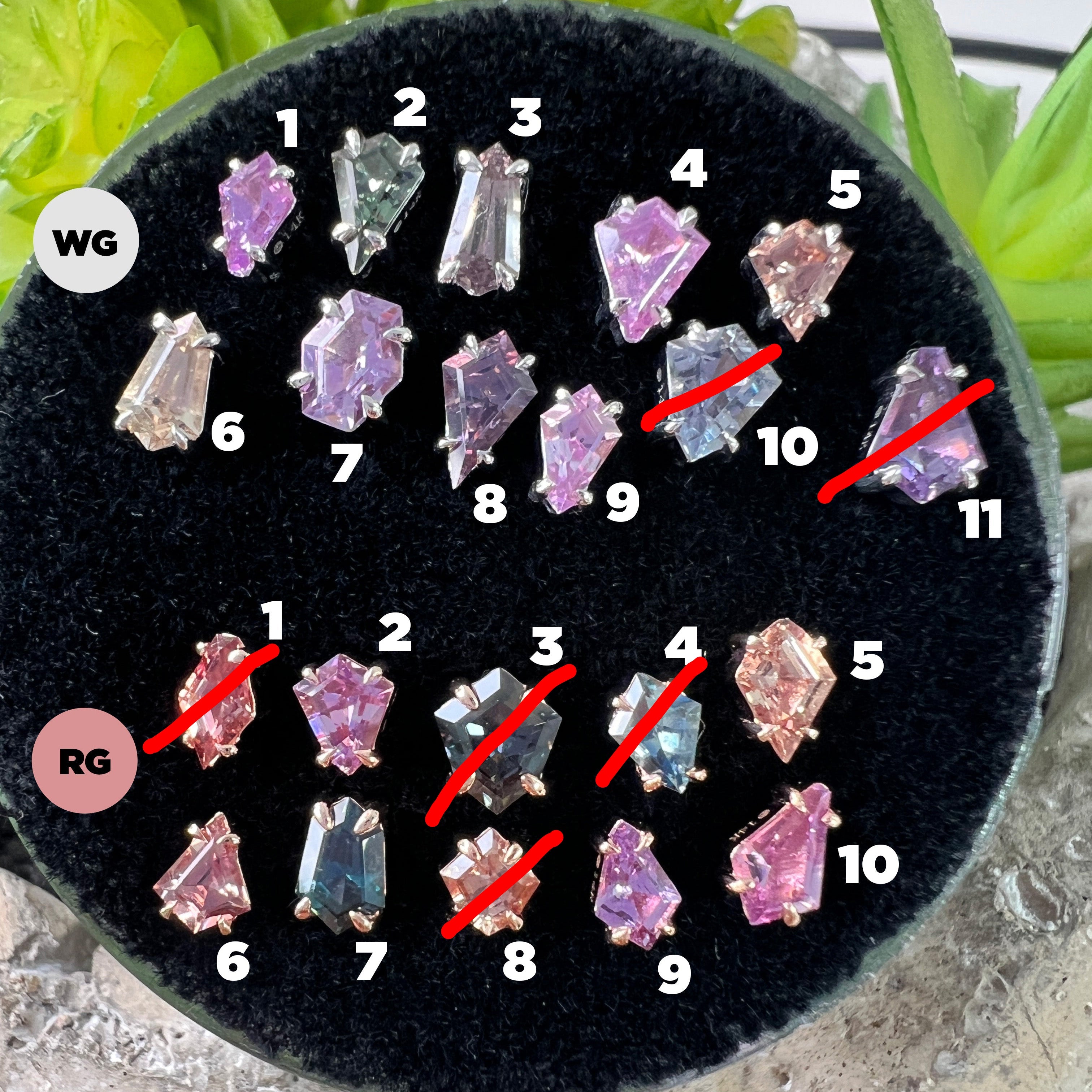 LE 2025 Claw Set Solitaire Faceted Sapphire Freeform One-Of-A-Kind