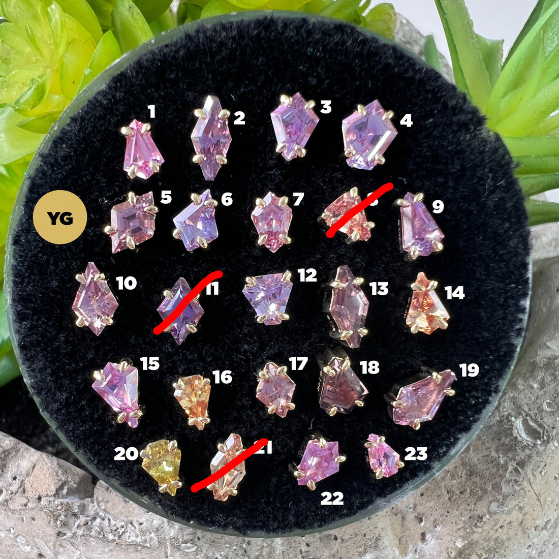 LE 2025 Claw Set Solitaire Faceted Sapphire Freeform One-Of-A-Kind