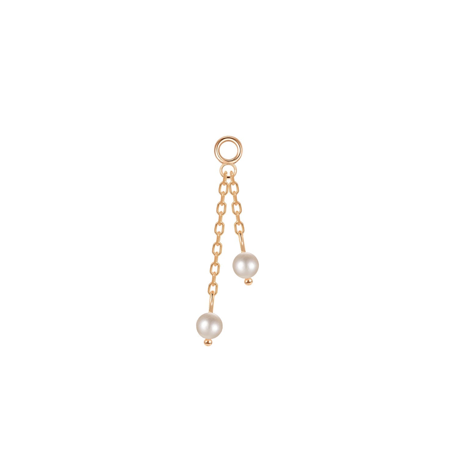 Double Pearl Charm On Chain