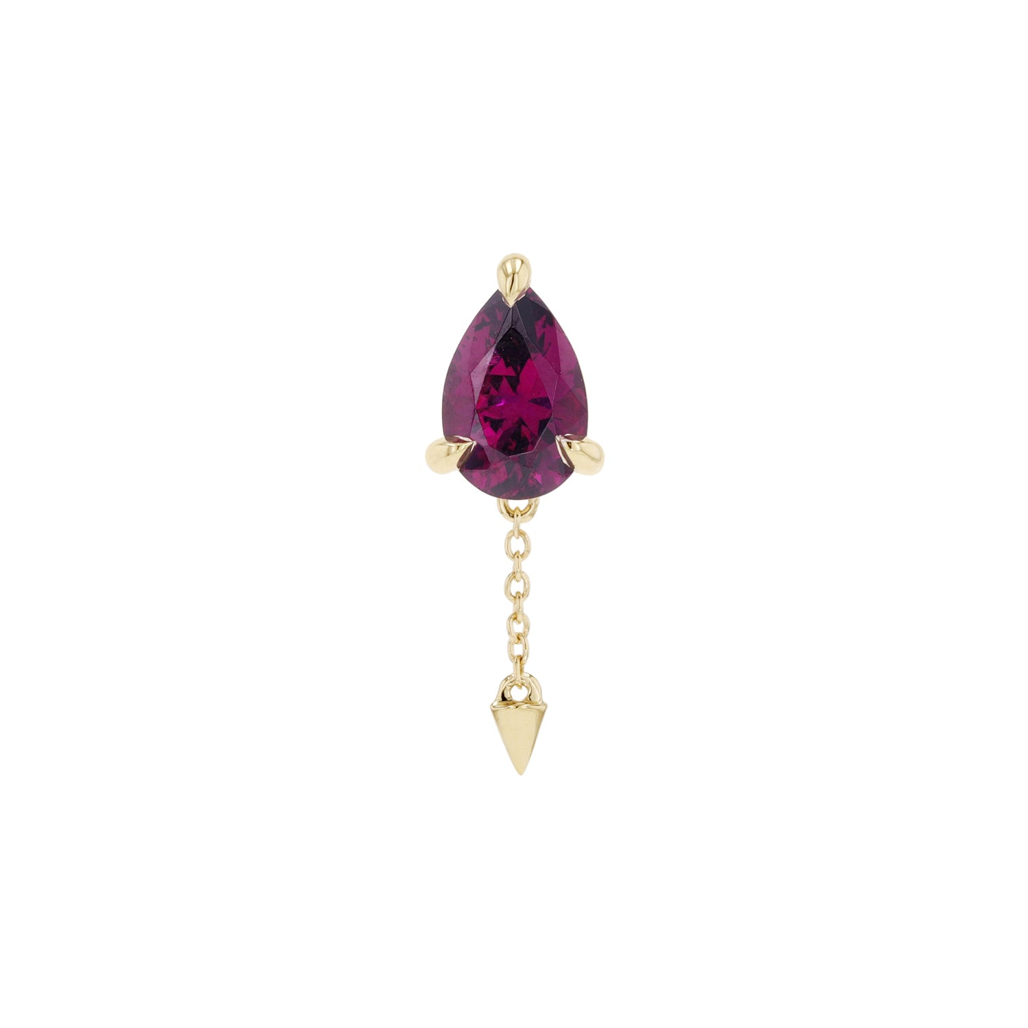 Color Changing Garnet with Spike and Chain Dangle