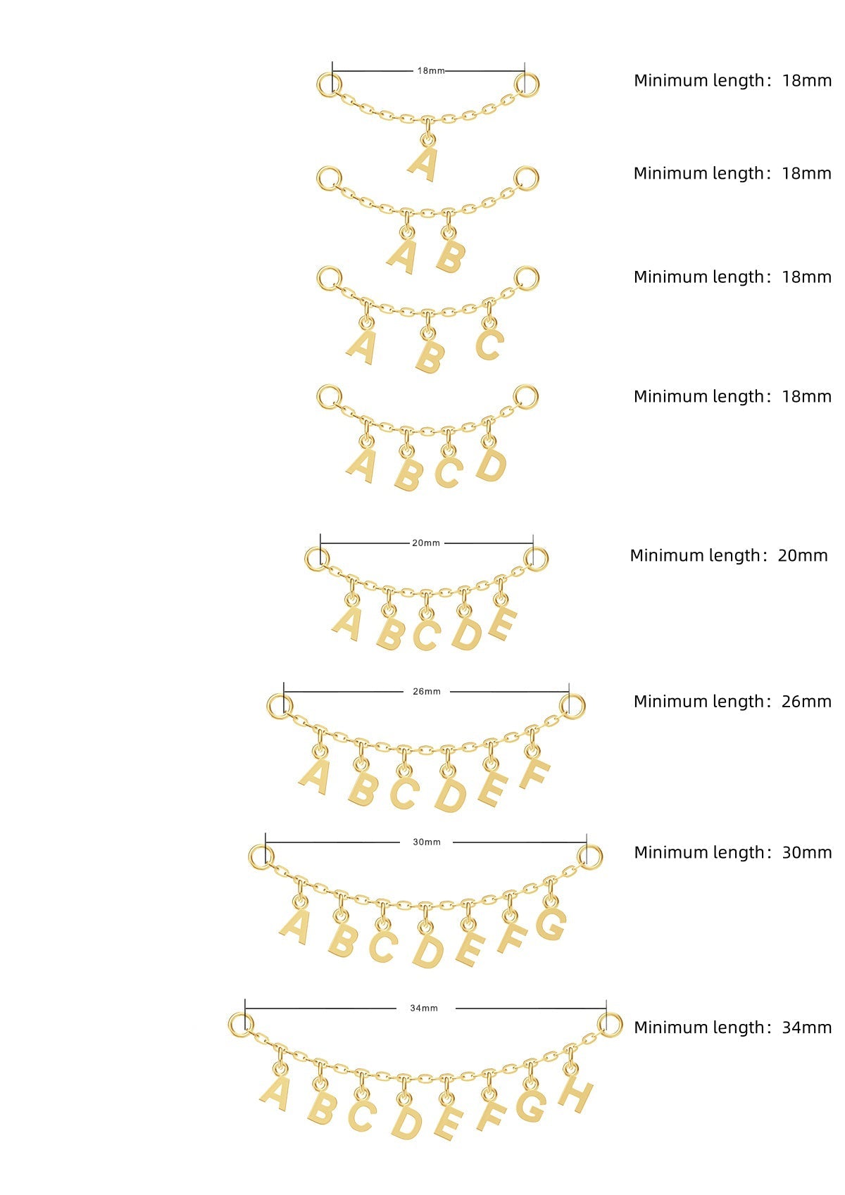 Custom Letter Chain - Made to Order