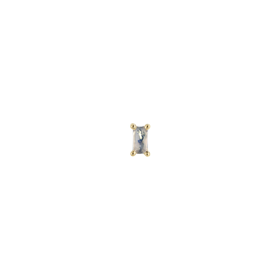 Baguette Solitaire - Joey - Moonstone Cabochon Prong Setting