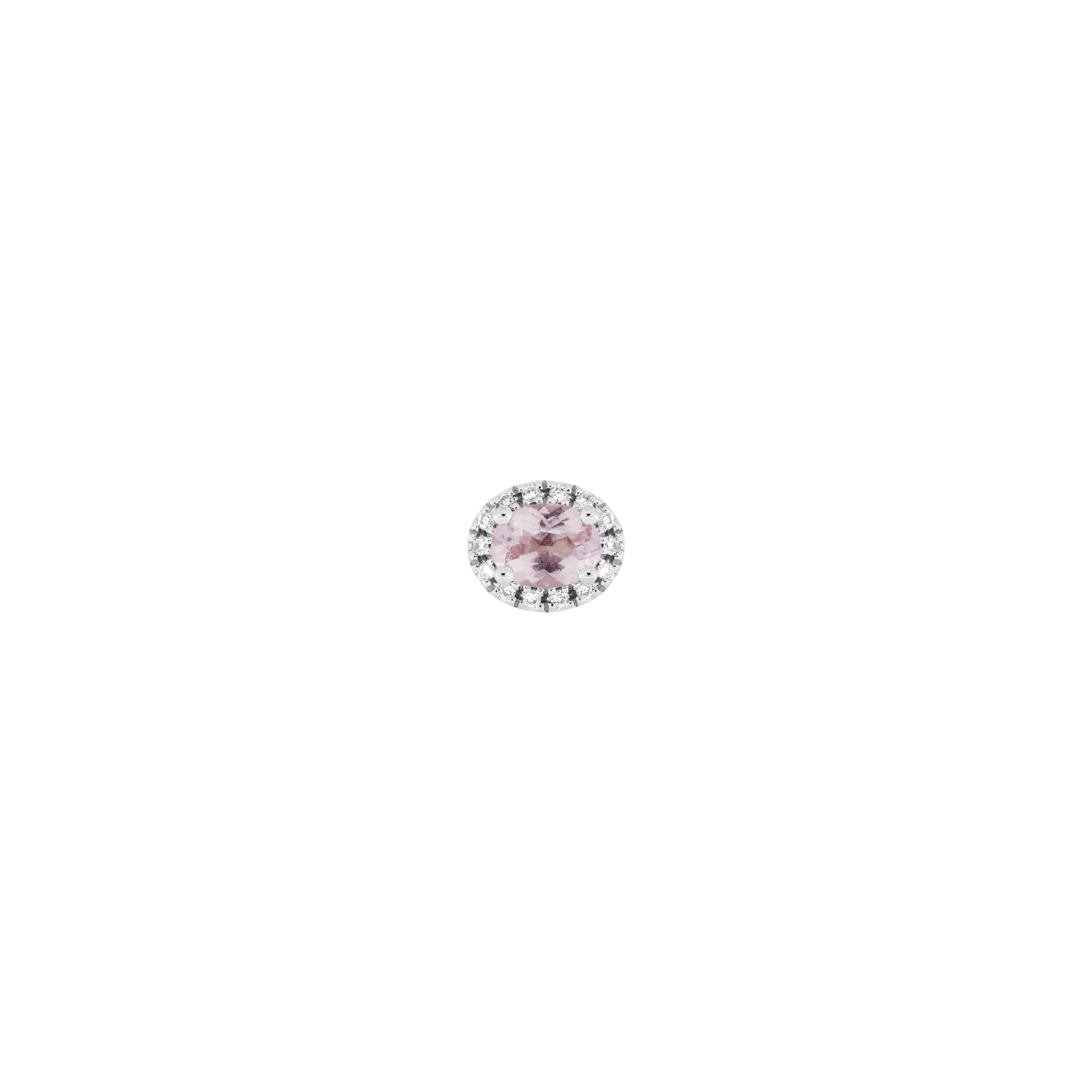 Morganite with Diamond Halo