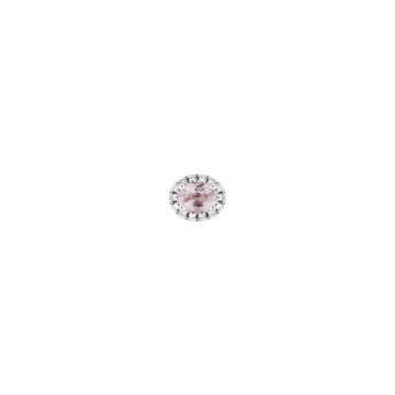 Morganite with Diamond Halo