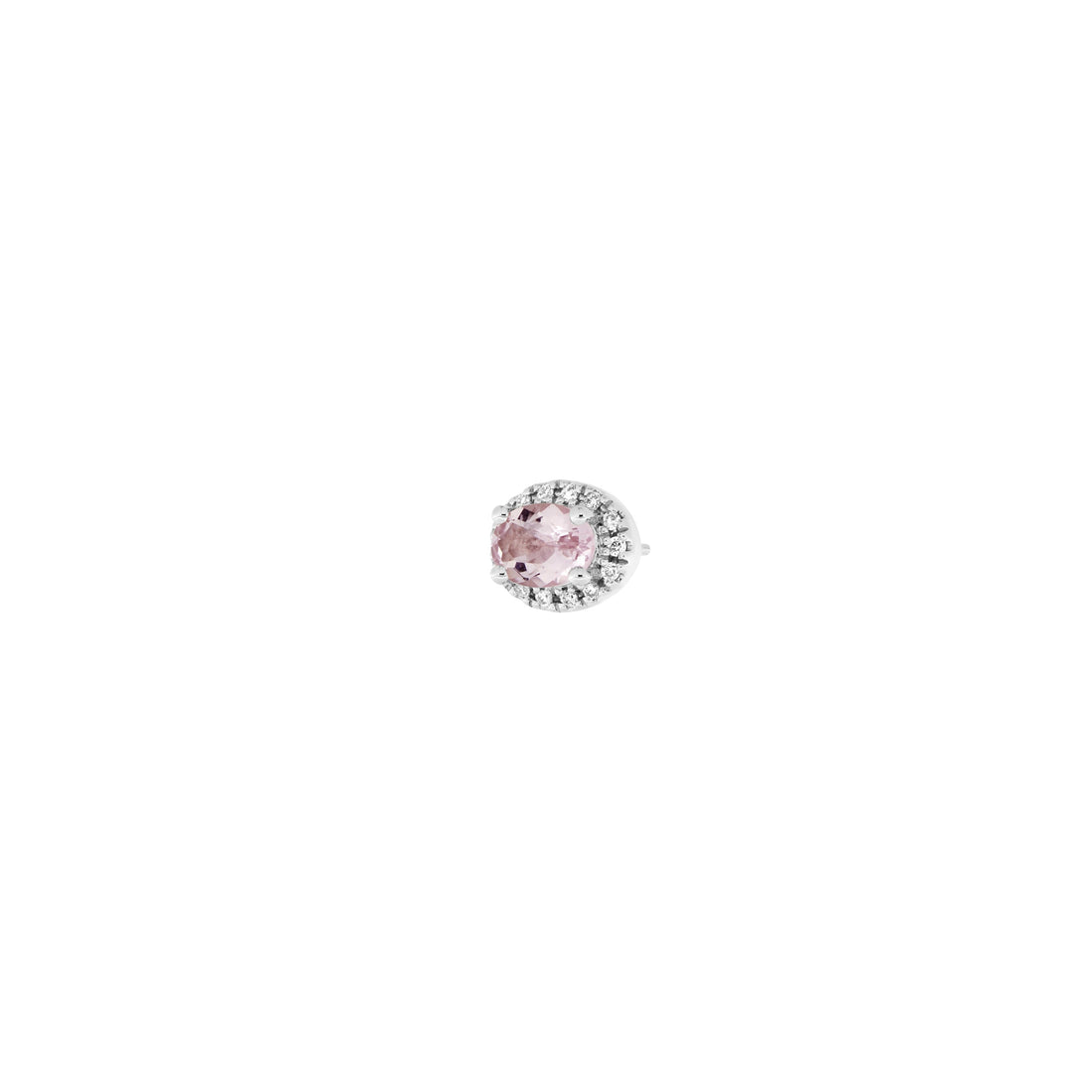 Morganite with Diamond Halo