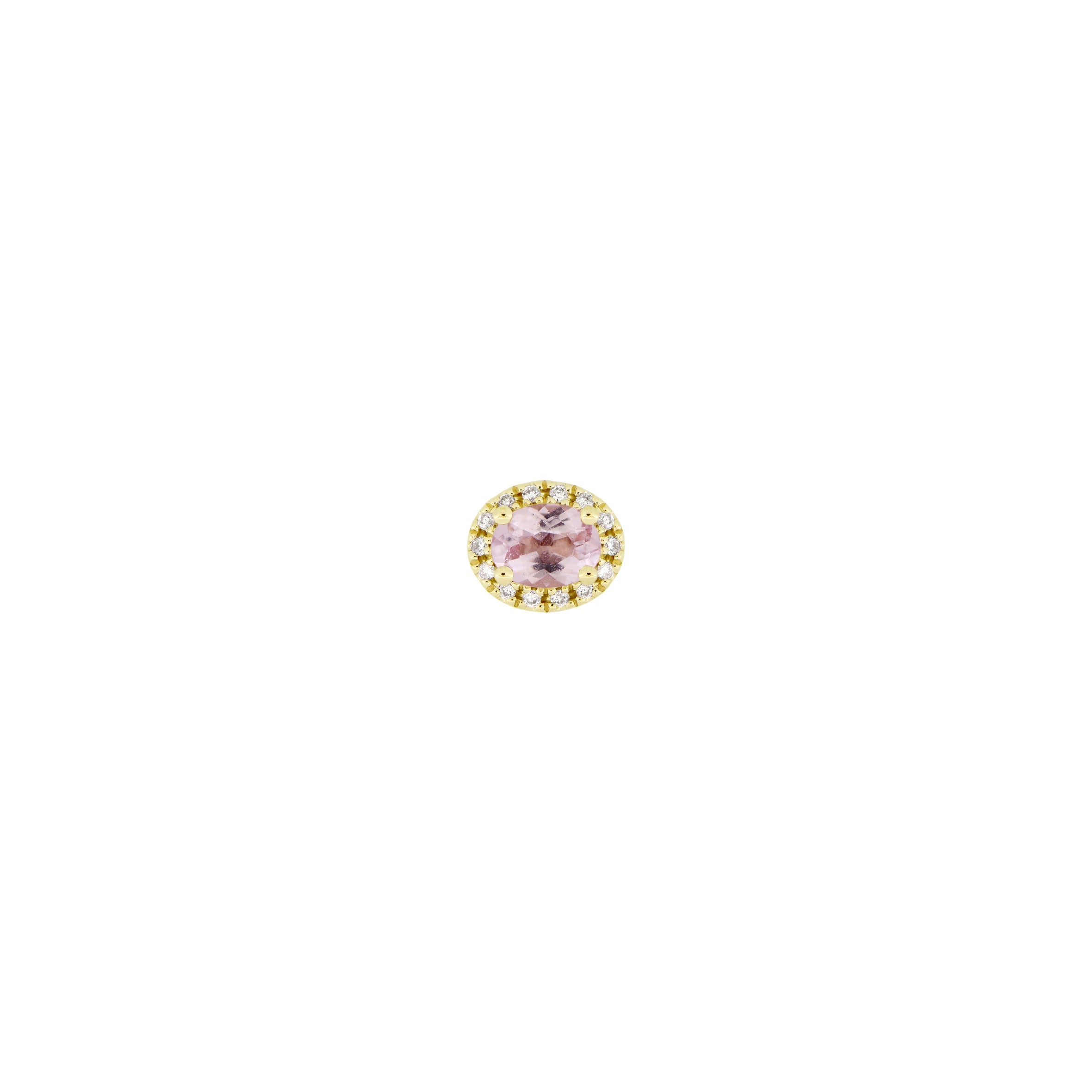 Morganite with Diamond Halo