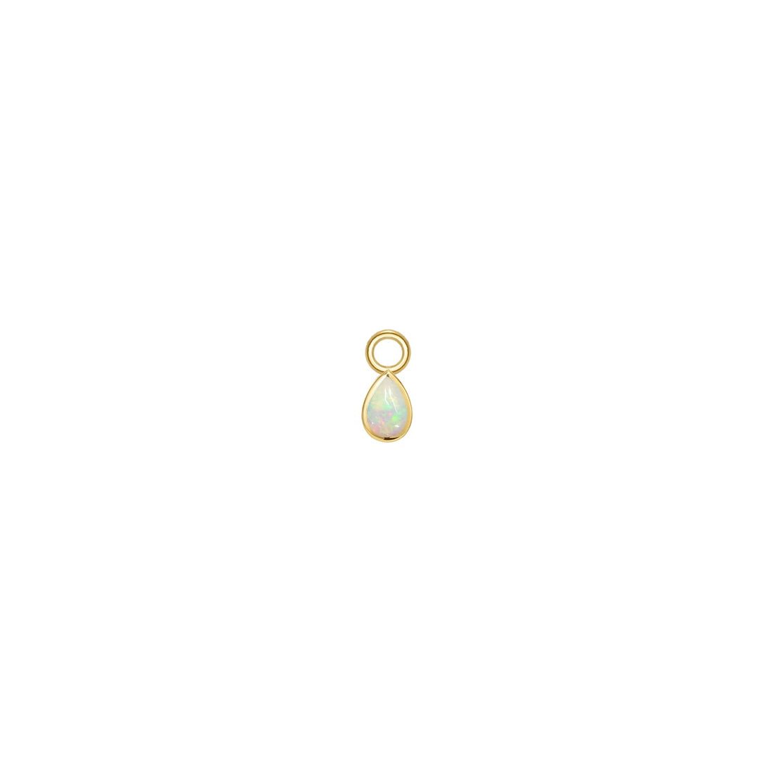 Mini Pear Bezel Charm - Cabochon Gemstone