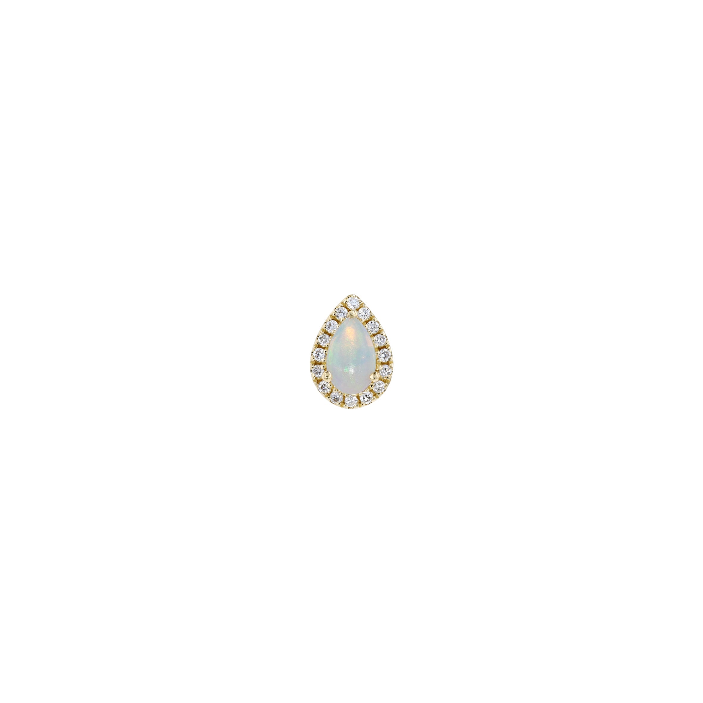 Diamond Halo - Pear Cabochon