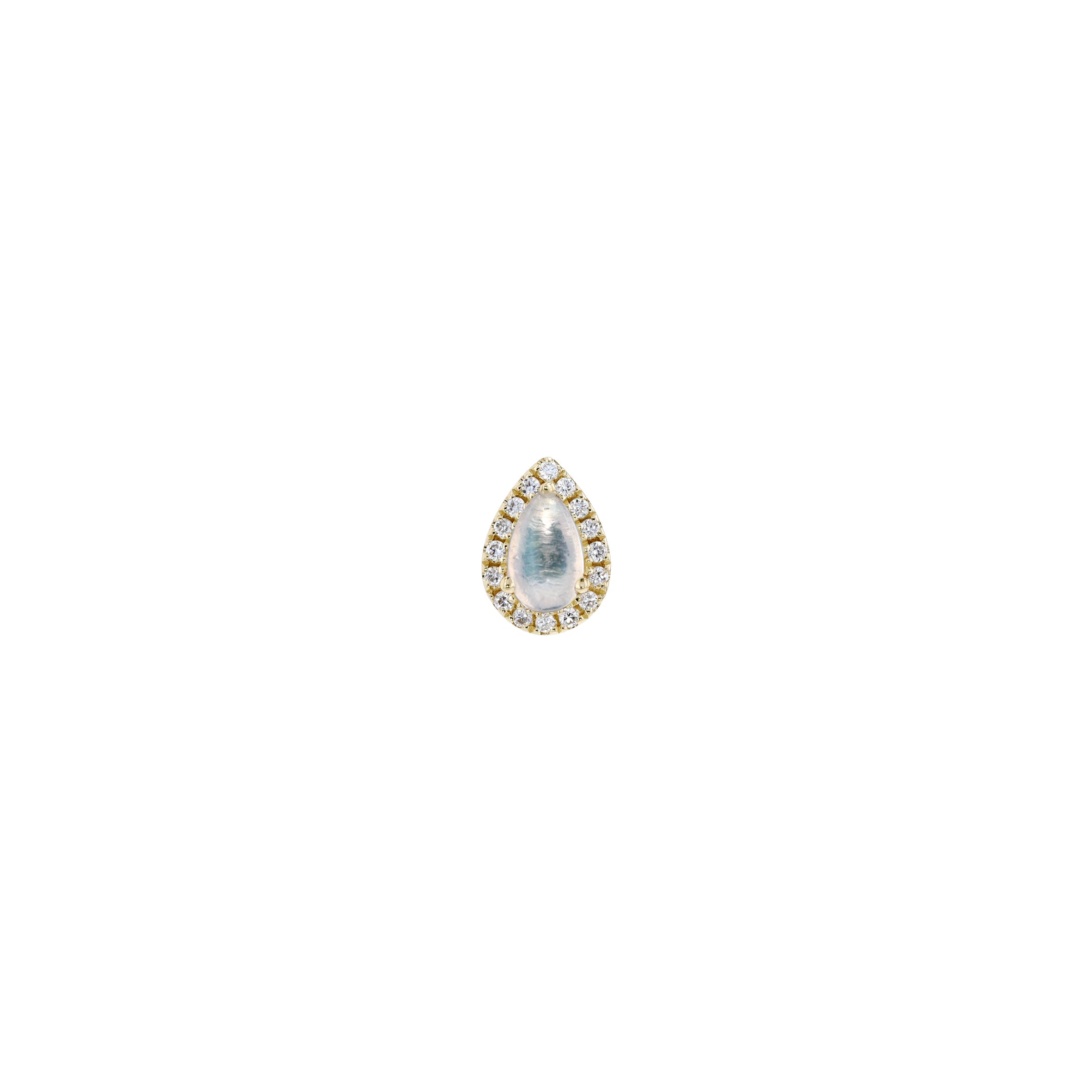 Diamond Halo - Pear Cabochon