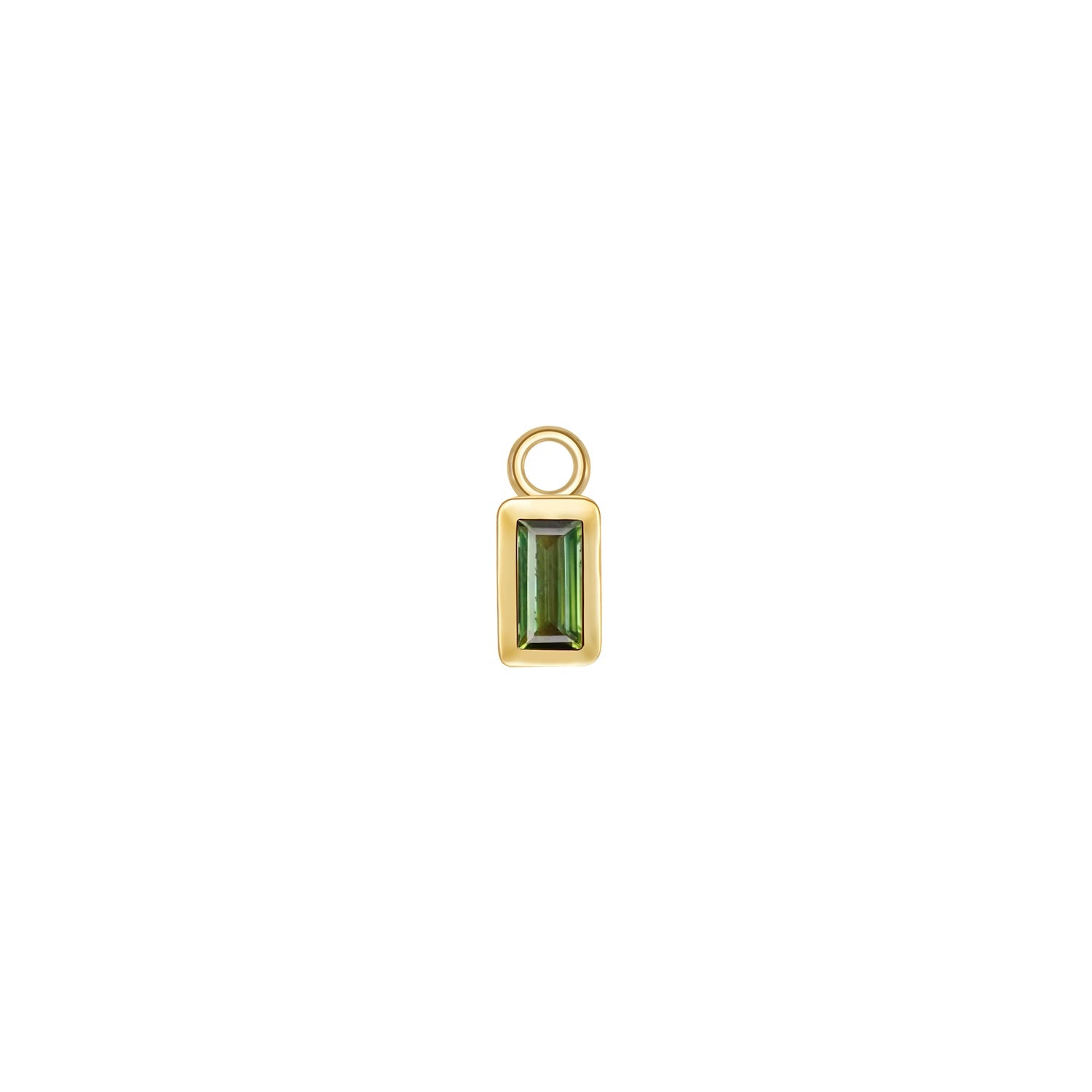 Baguette Bezel Charm - Colored Gemstone