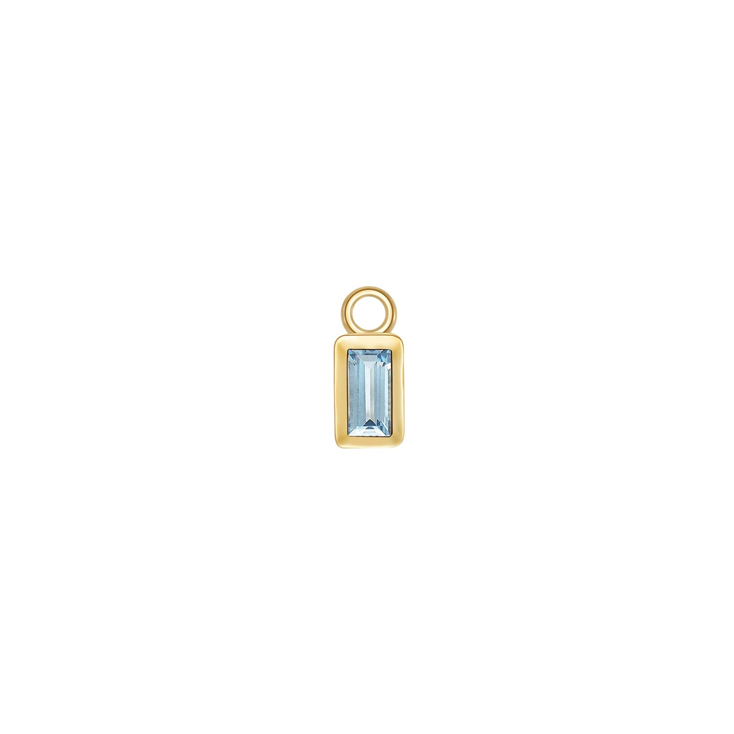 Baguette Bezel Charm - Colored Gemstone