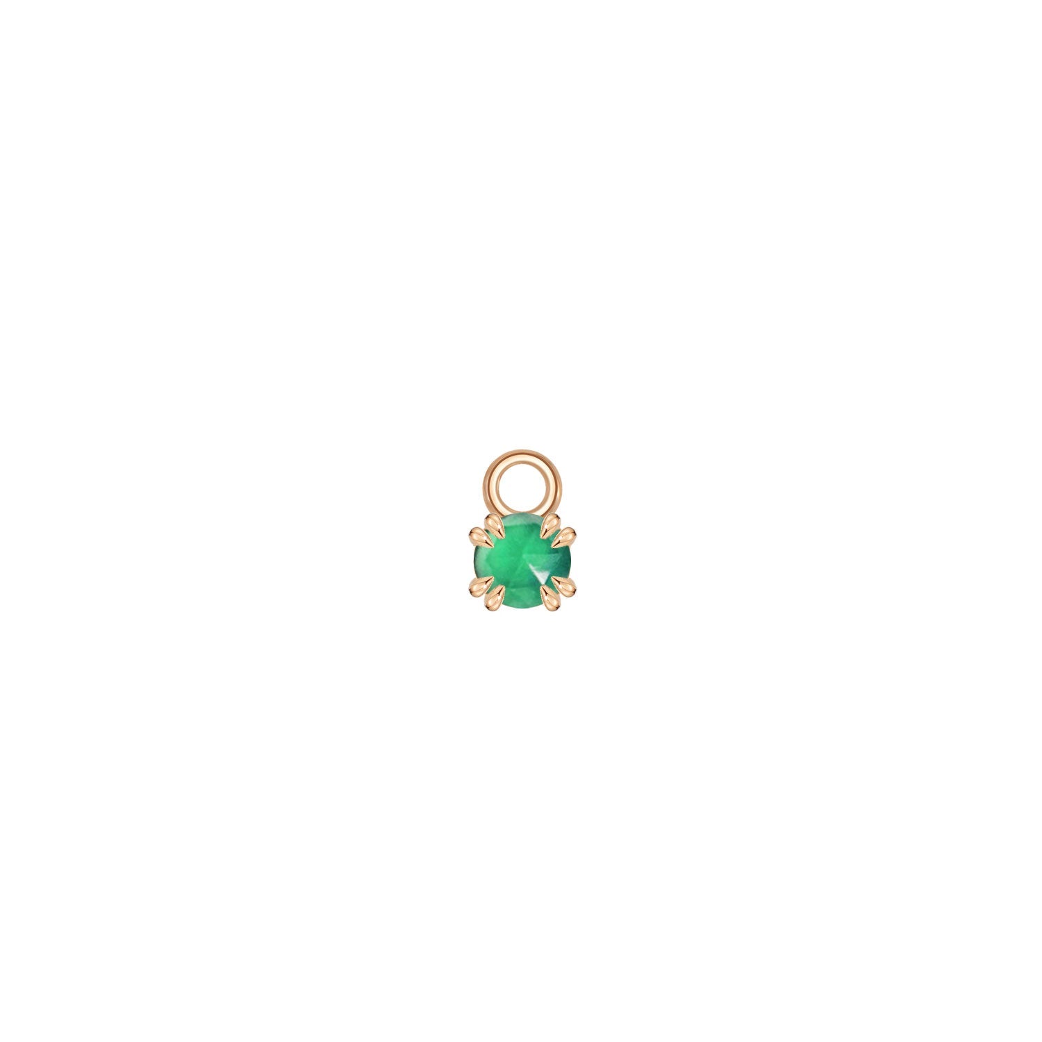 Rose Cut Gemstone Charm
